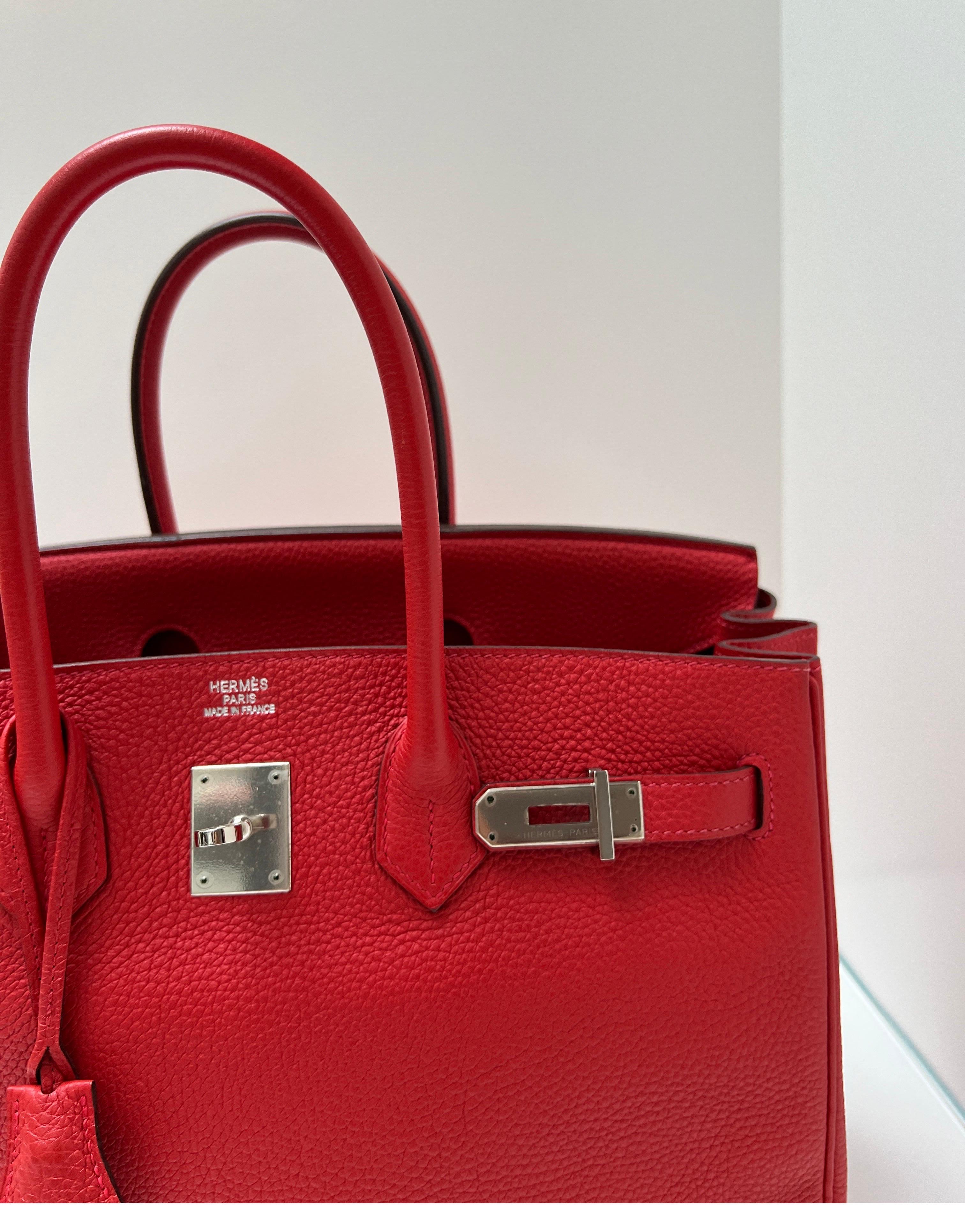 Hermes Geranium Red Birkin 35 Bag 10