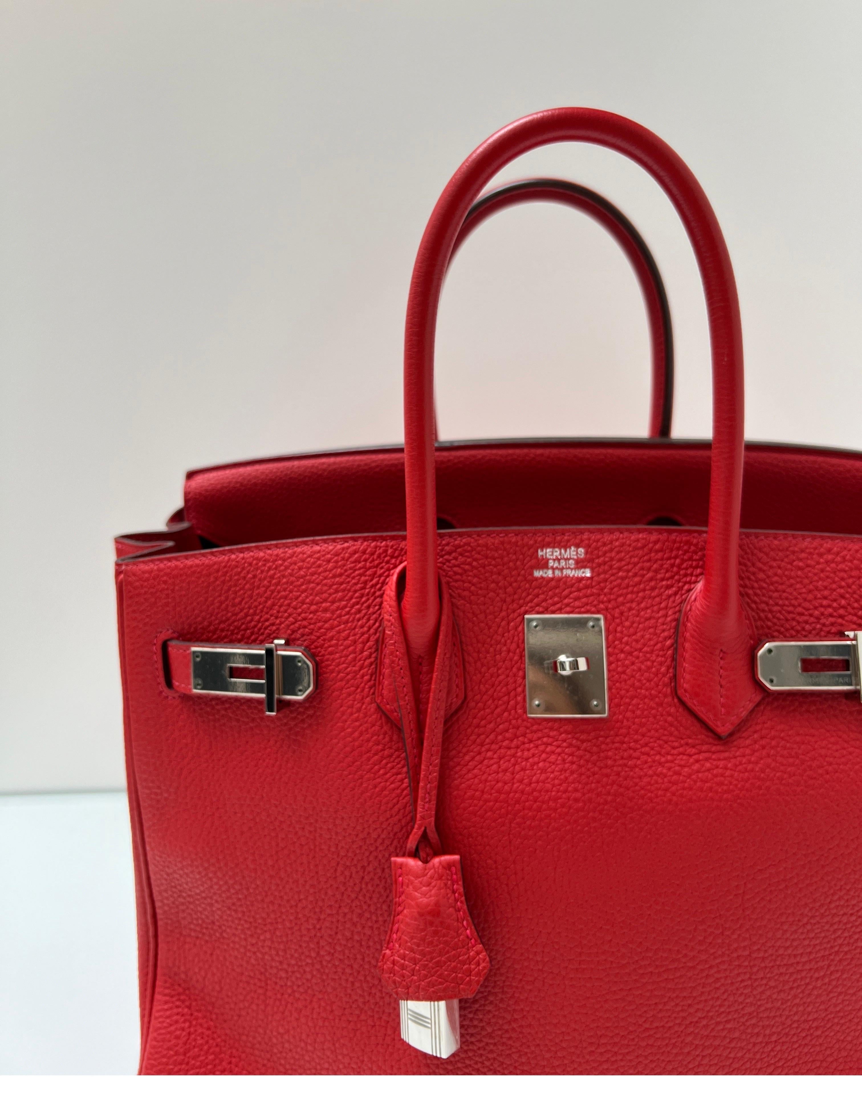 Hermes Geranium Red Birkin 35 Bag 11