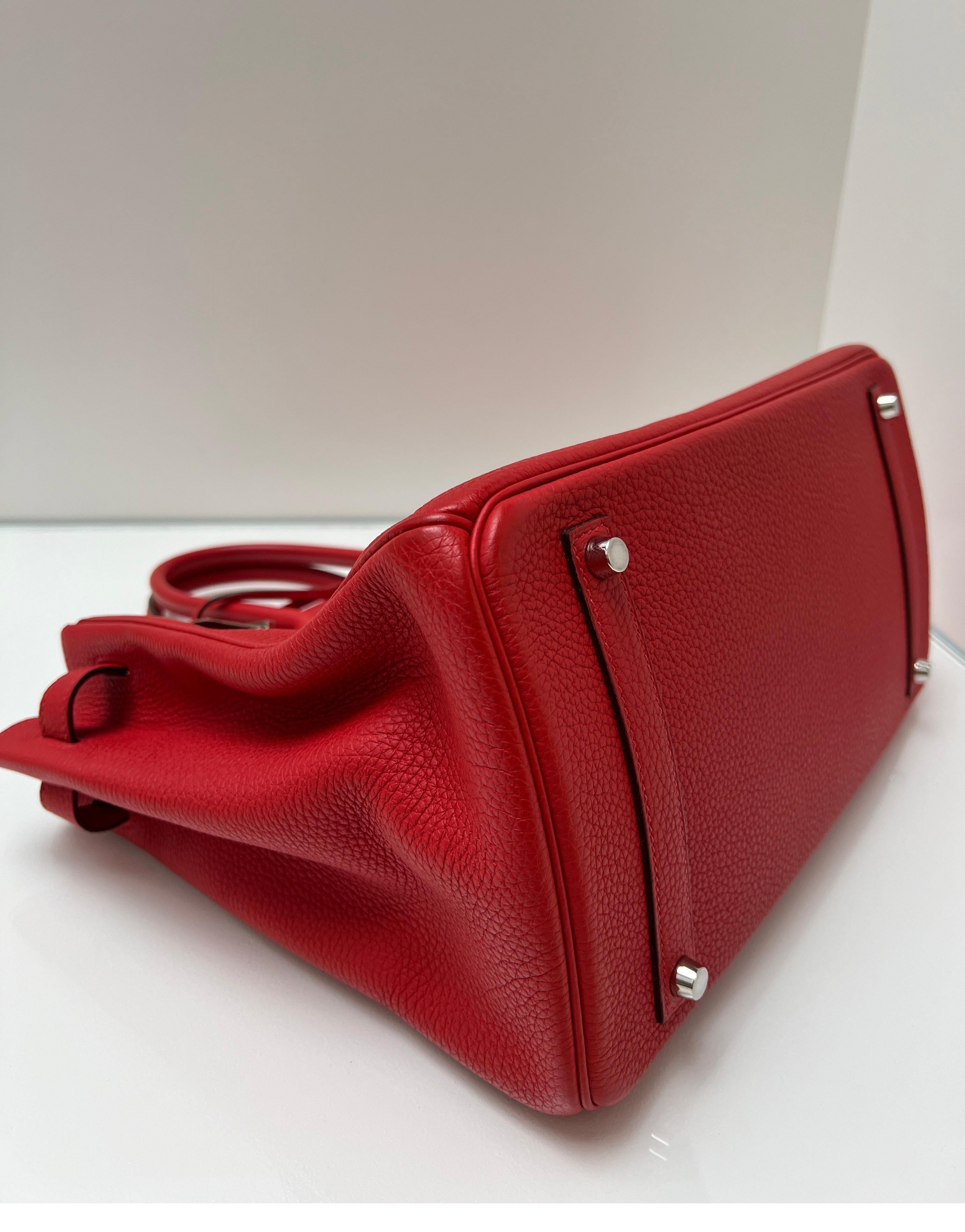 Hermes Geranium Red Birkin 35 Bag 15