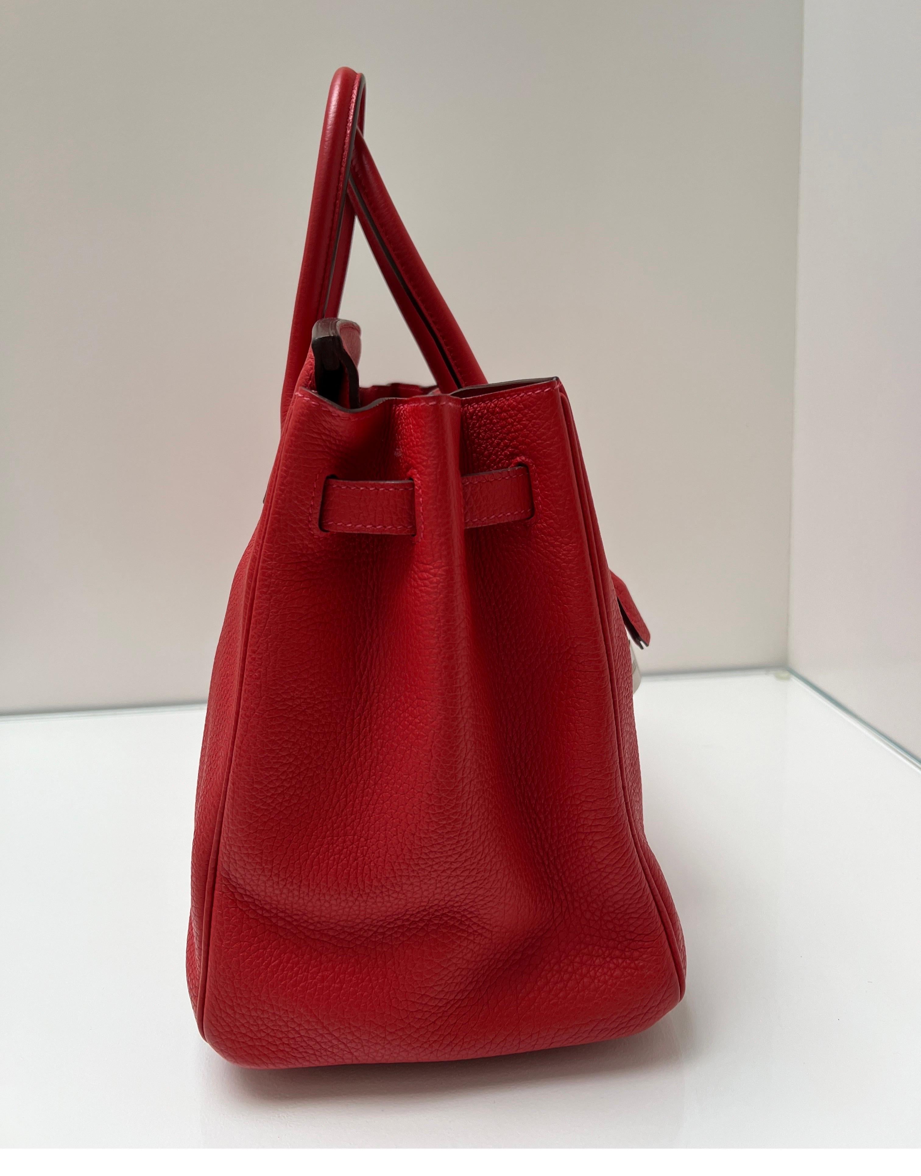 Hermes Geranium Red Birkin 35 Bag 1