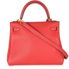 Hermes Geranium Togo Kelly 25 GHW