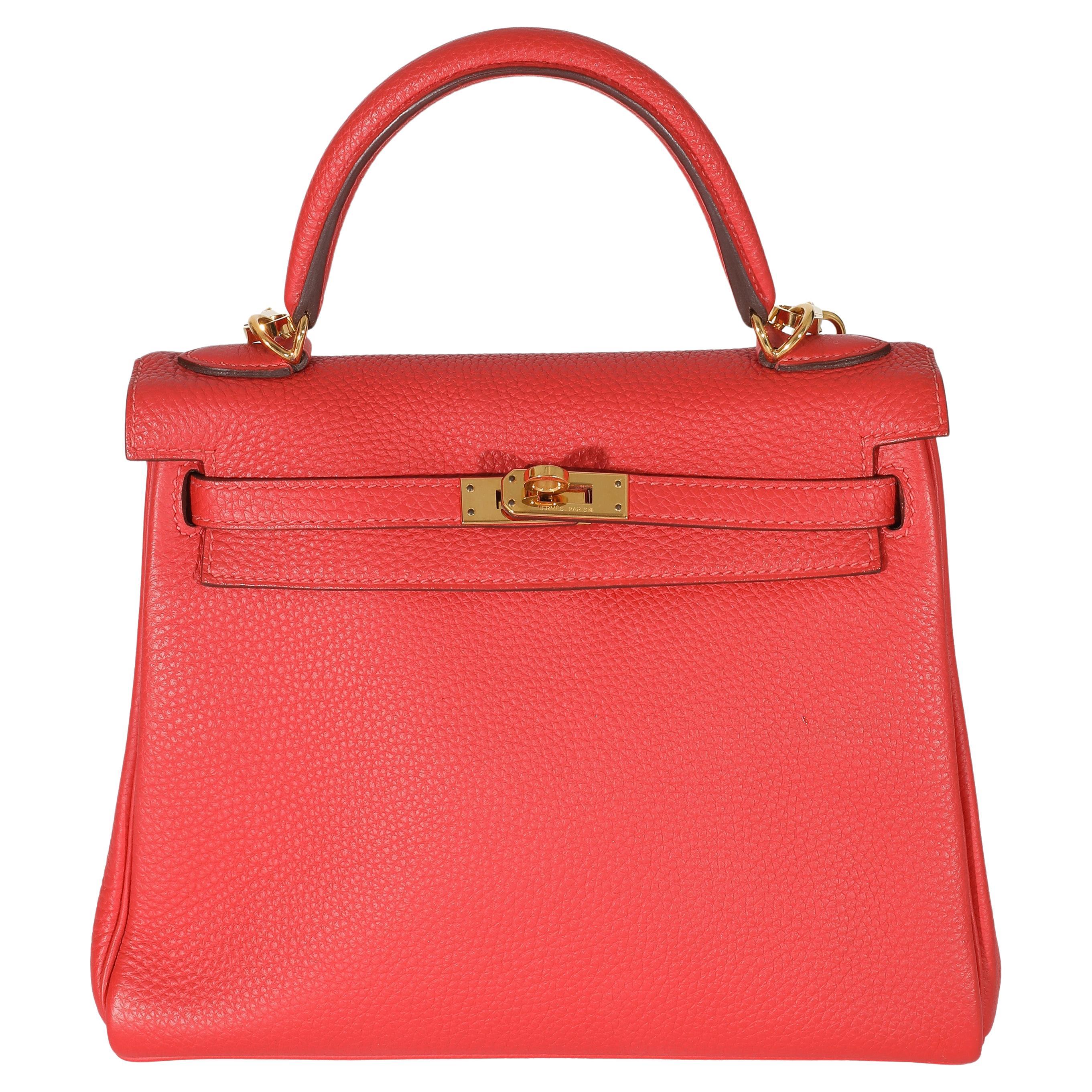 Hermes Geranium Togo Kelly 25 GHW