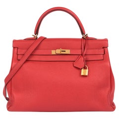 Hermès Geranium Togo Leather Kelly 35cm Retourne