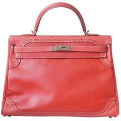 Hermès Ghillies 35cm Palladium H/W Kelly Retourne Bag 