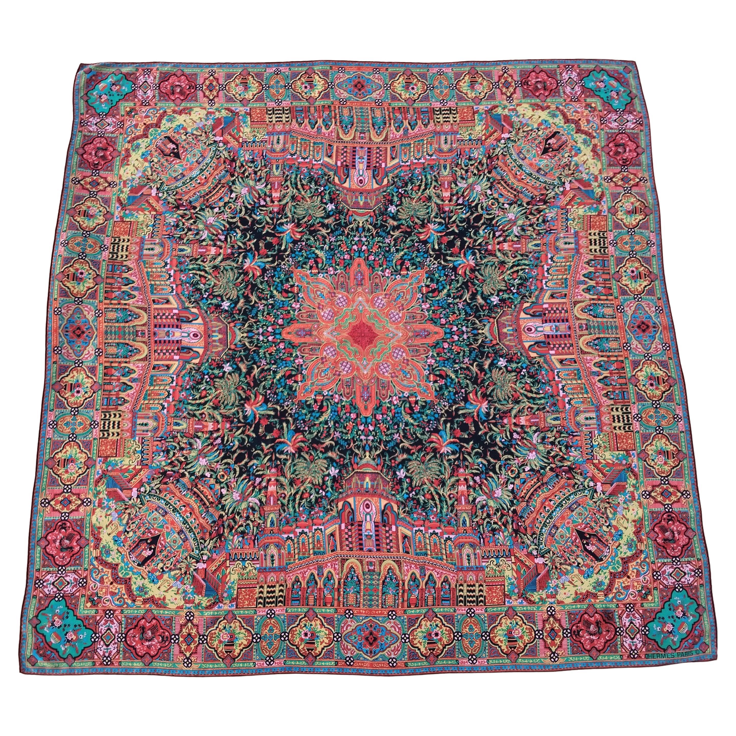 Sciarpa scialle gigante in seta Hermès in vendita