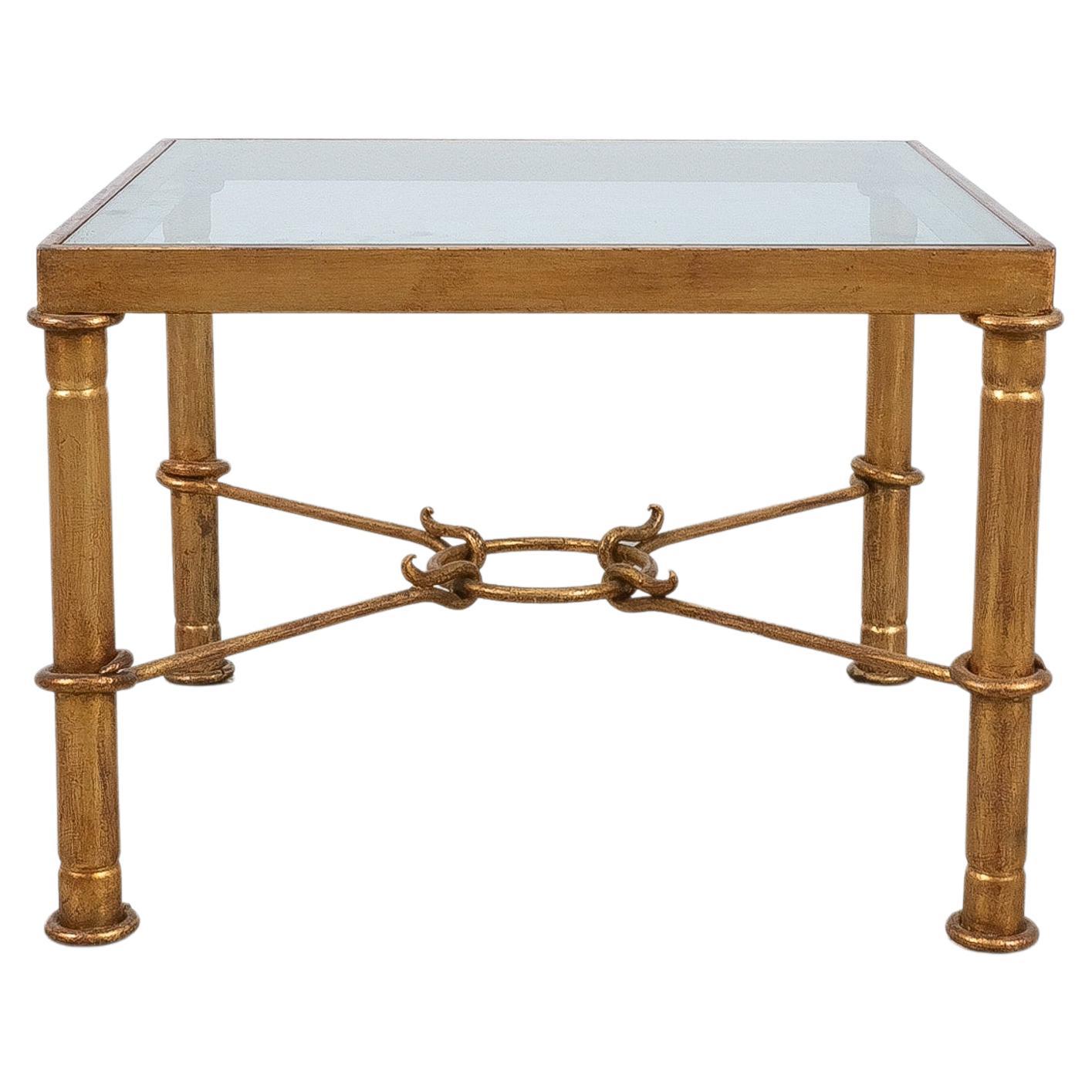 Hermes Gilt Iron Coffee Table by Giovanni Banci, Italy, Midcentury For Sale