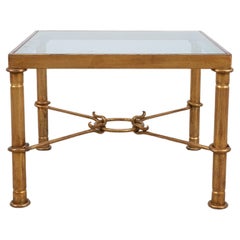 Table basse Hermes en fer doré par Giovanni Banci, Italie, milieu du siècle dernier