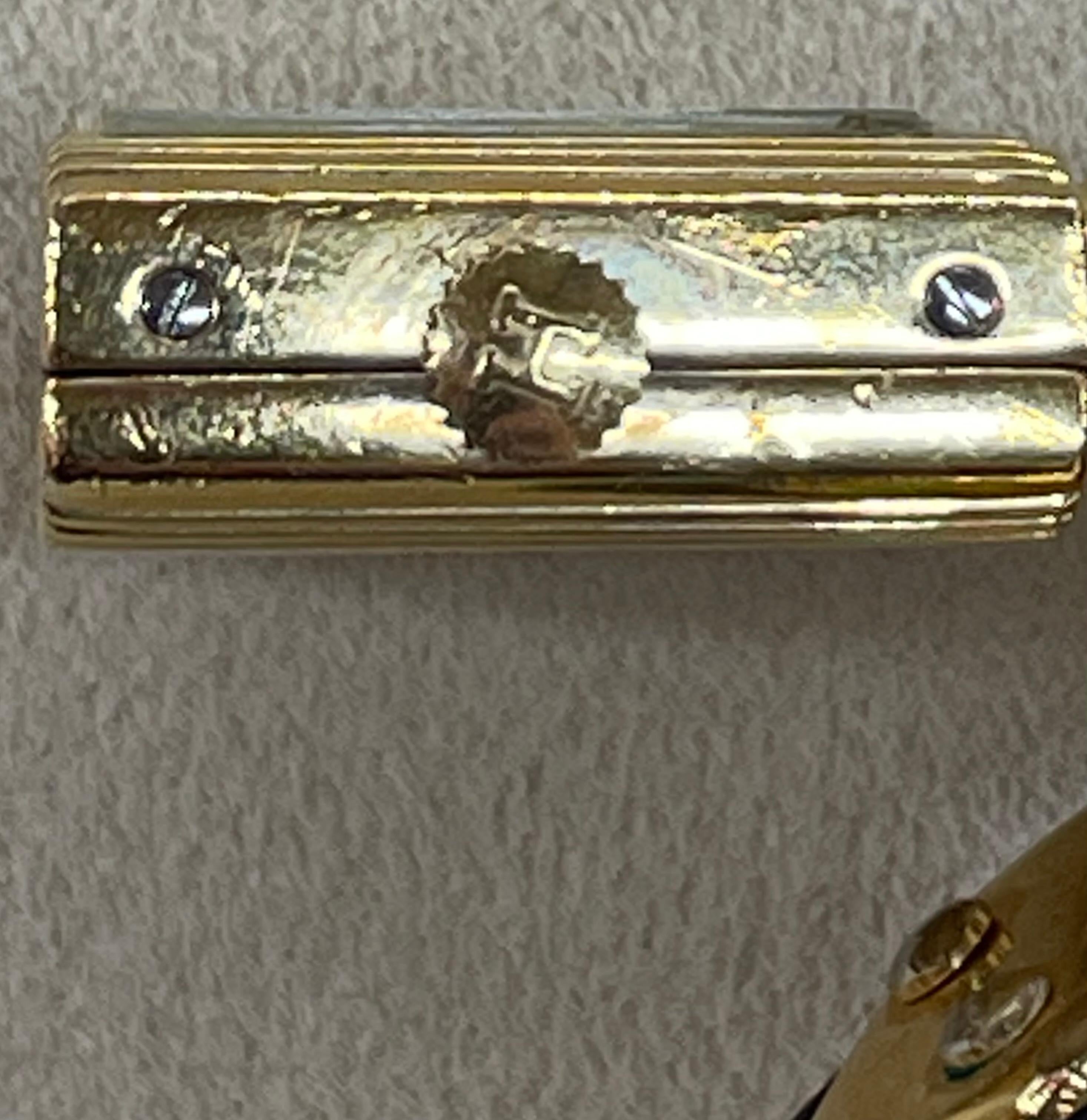 Hermès Gilt-Metal 'Kelly' Charm Bracelet-Watch, Signed Hermes For Sale 1