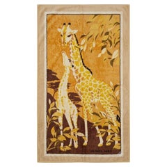 Serviette de plage en éponge « Girafes » d'Hermès