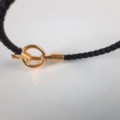 Hermes Glenan Bracelet Black Swift calfskin Size T1 14.5cm
