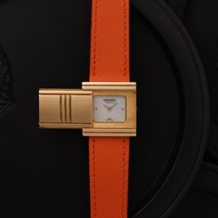 Hermès Glissard Watch 18 Karat Yellow Gold in Original Box