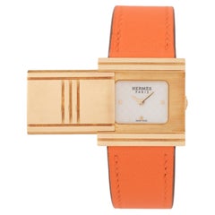 Hermès Glissard Watch 18 Karat Yellow Gold in Original Box