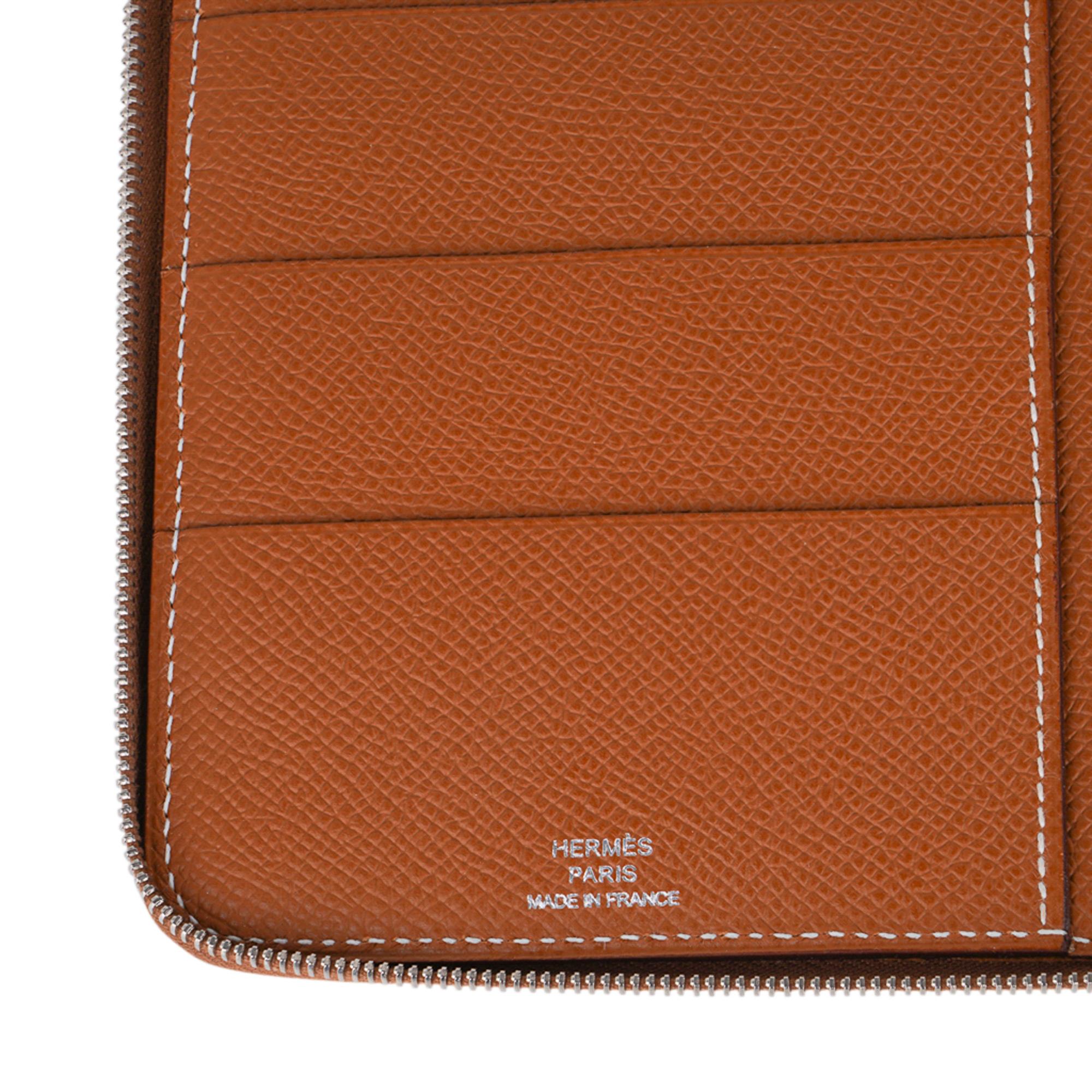 Hermes Globetrotter Zip Funda Agenda Oro Epsom GM Nuevo 3