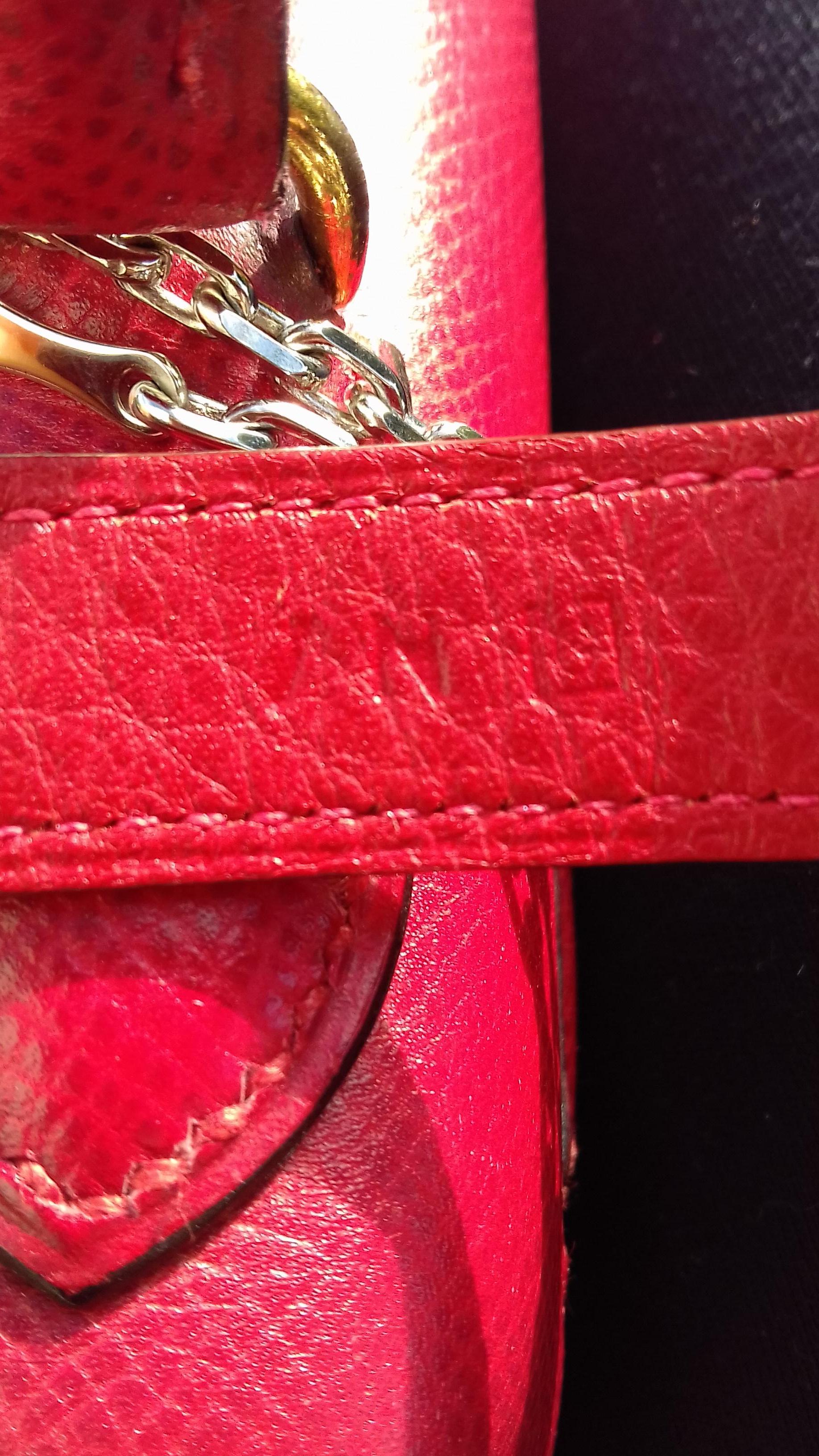 Hermès Gloves Ring Gloves Holder Key Holder Rouge Red Leather Silver Tone Hdw 7