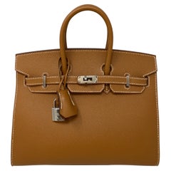 Hermes Gold 25 Birkin Bag 