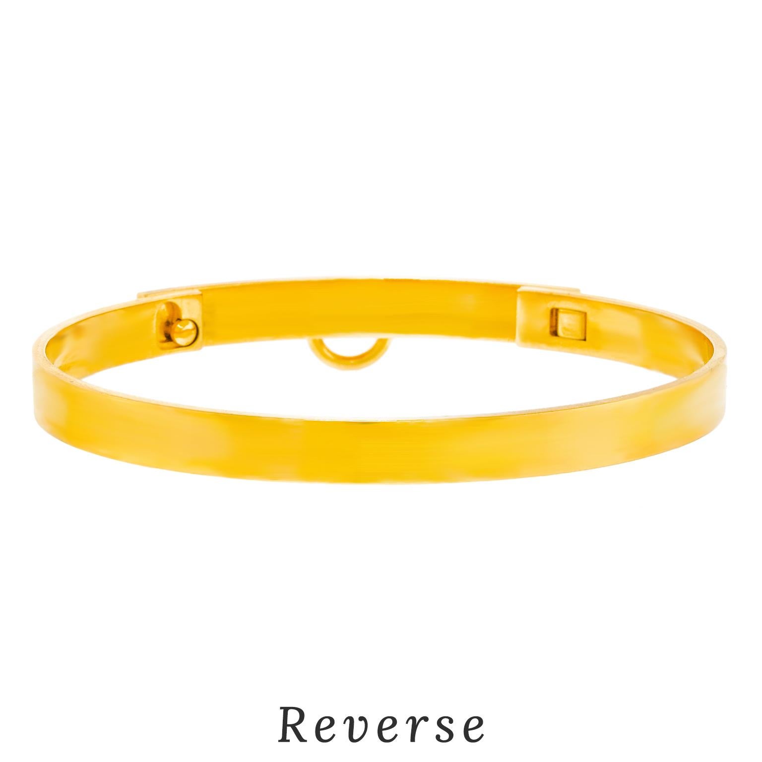 Collier De Chien-Armband aus Gold und Diamanten von Hermès, Größe Large im Angebot 5