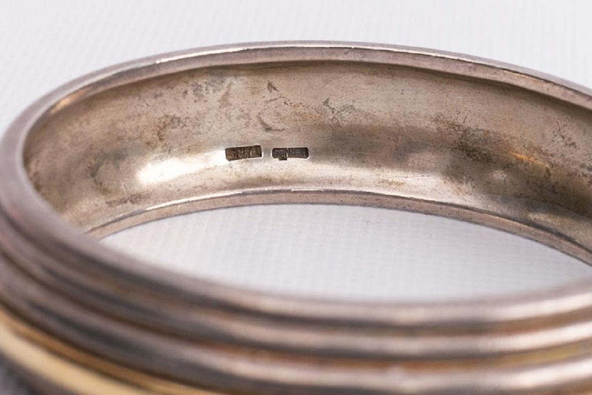 Bracciale Hermès in oro e argento in vendita 1