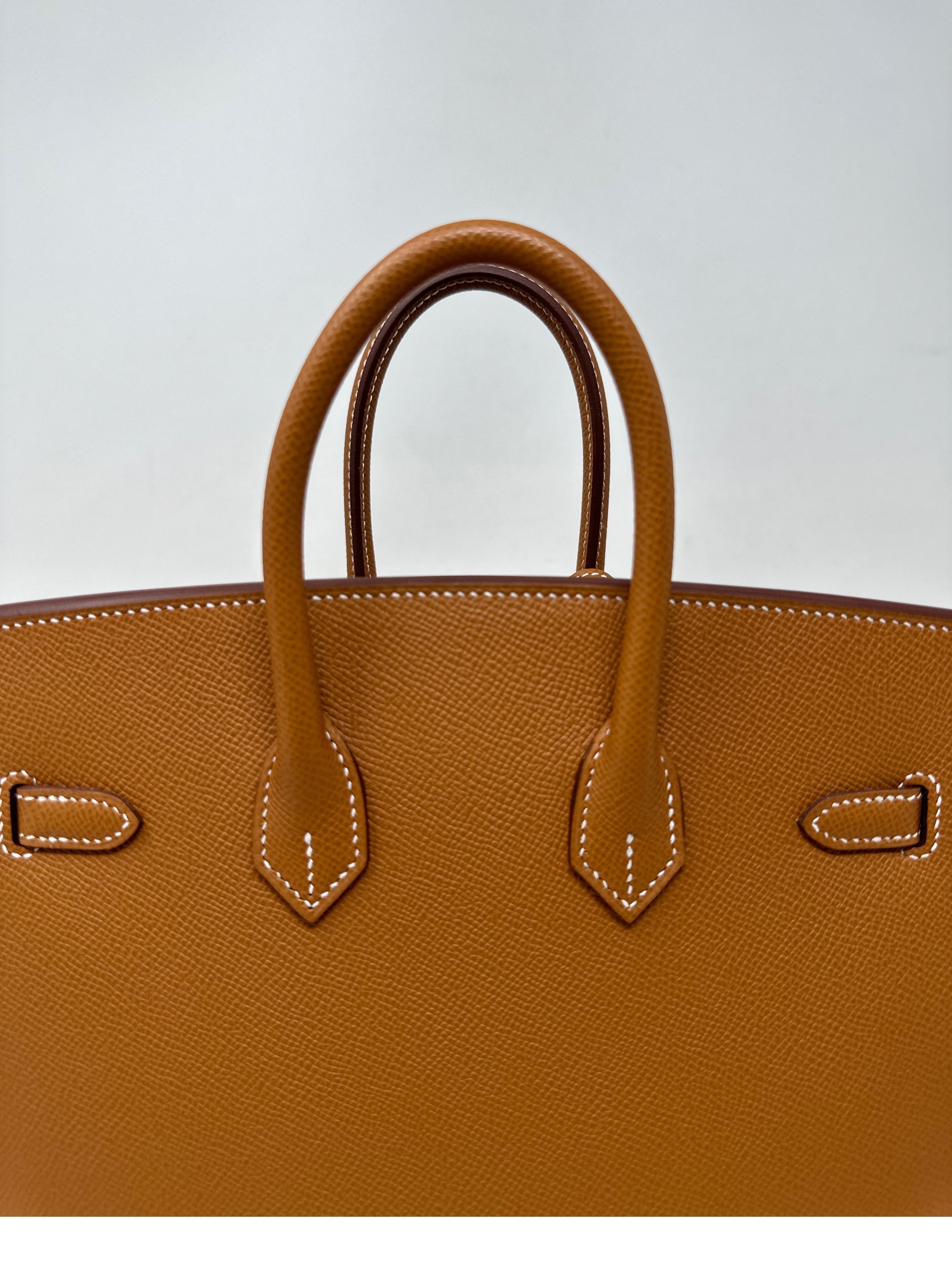 Women's or Men's Hermes Gold Birkin 25 Bag  For Sale