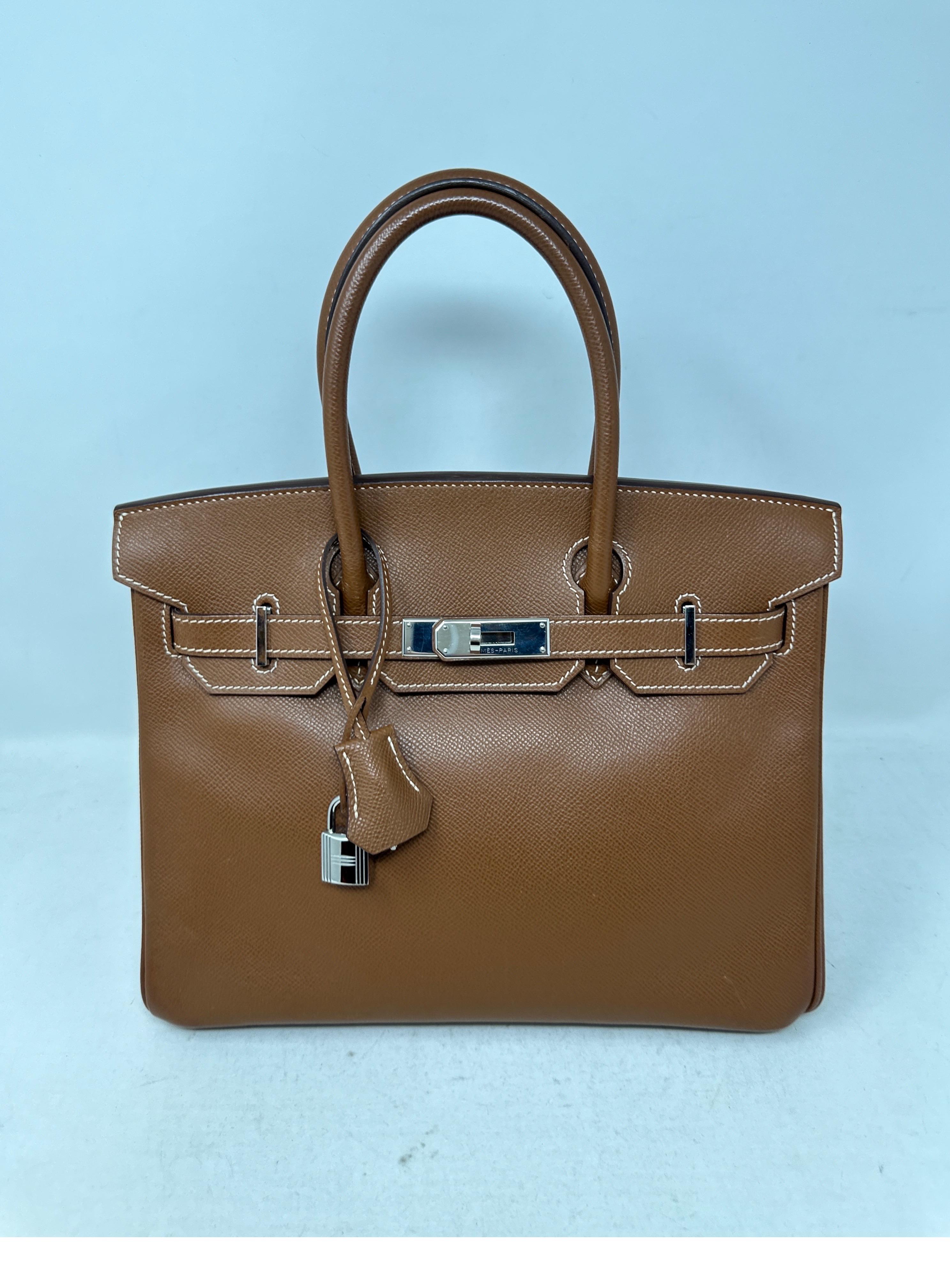 Hermes Gold Birkin 30 Bag For Sale 9