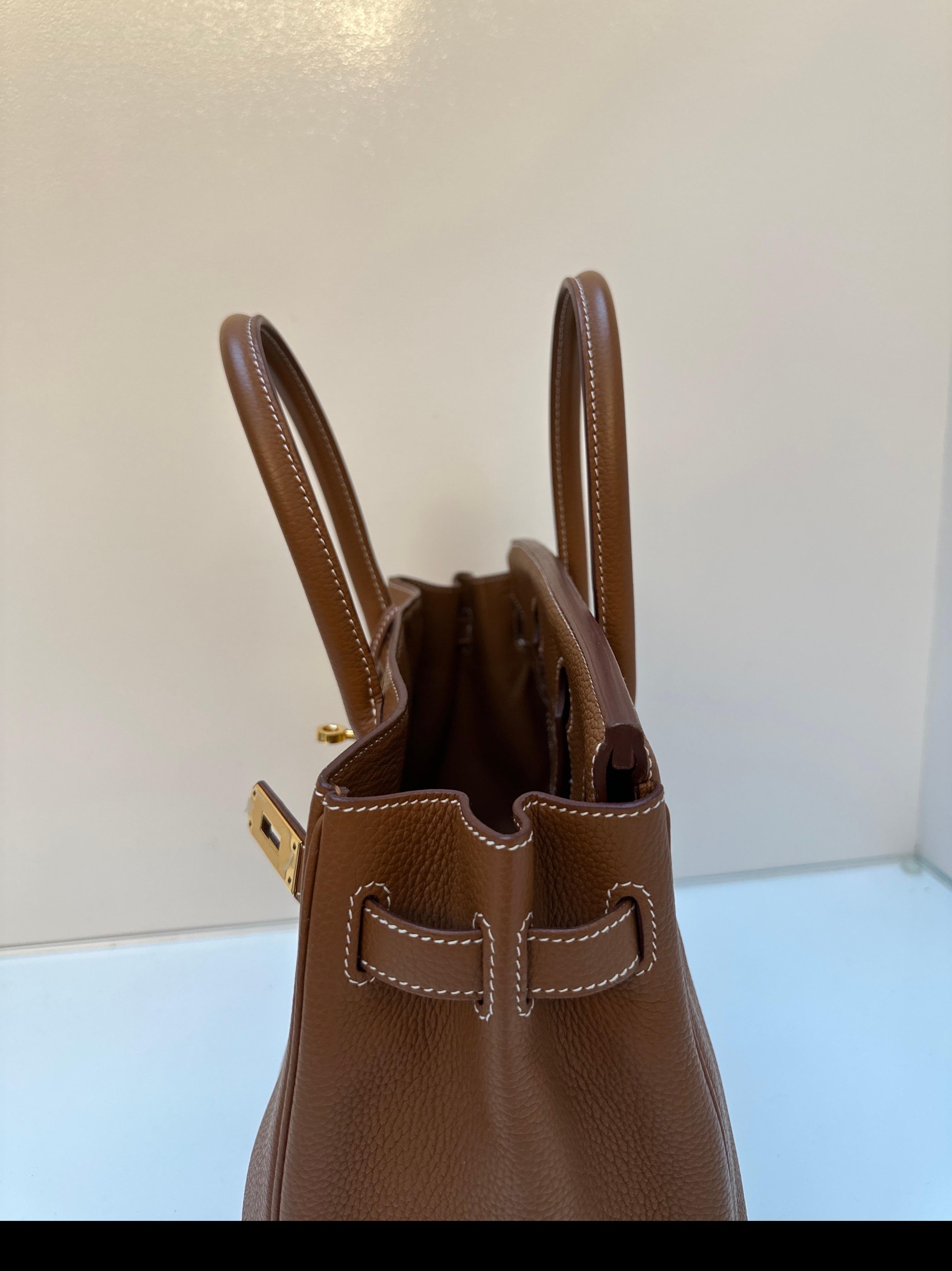 Hermes Gold Birkin 30 Bag For Sale 9