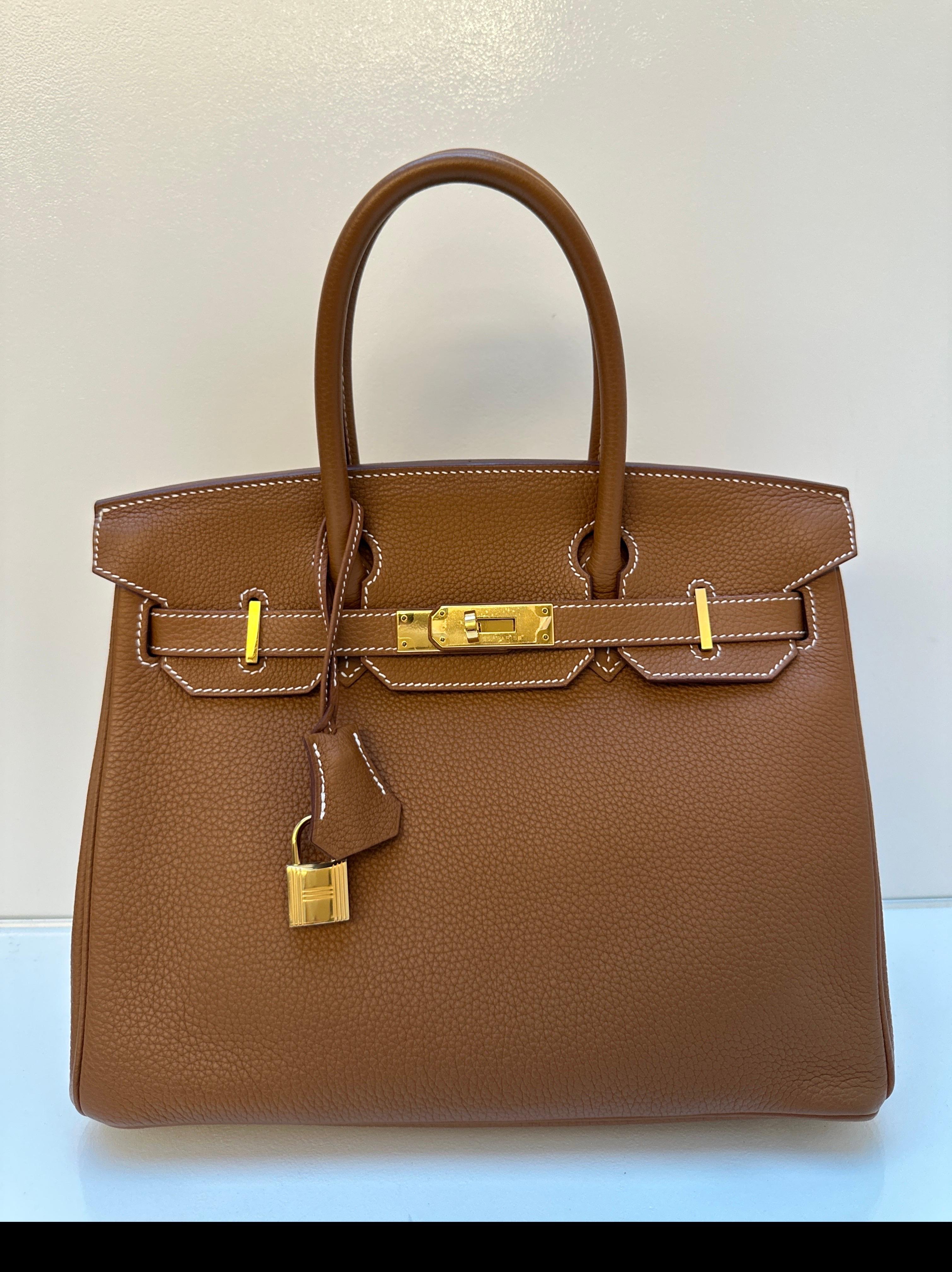 Hermes Gold Birkin 30 Bag For Sale 10