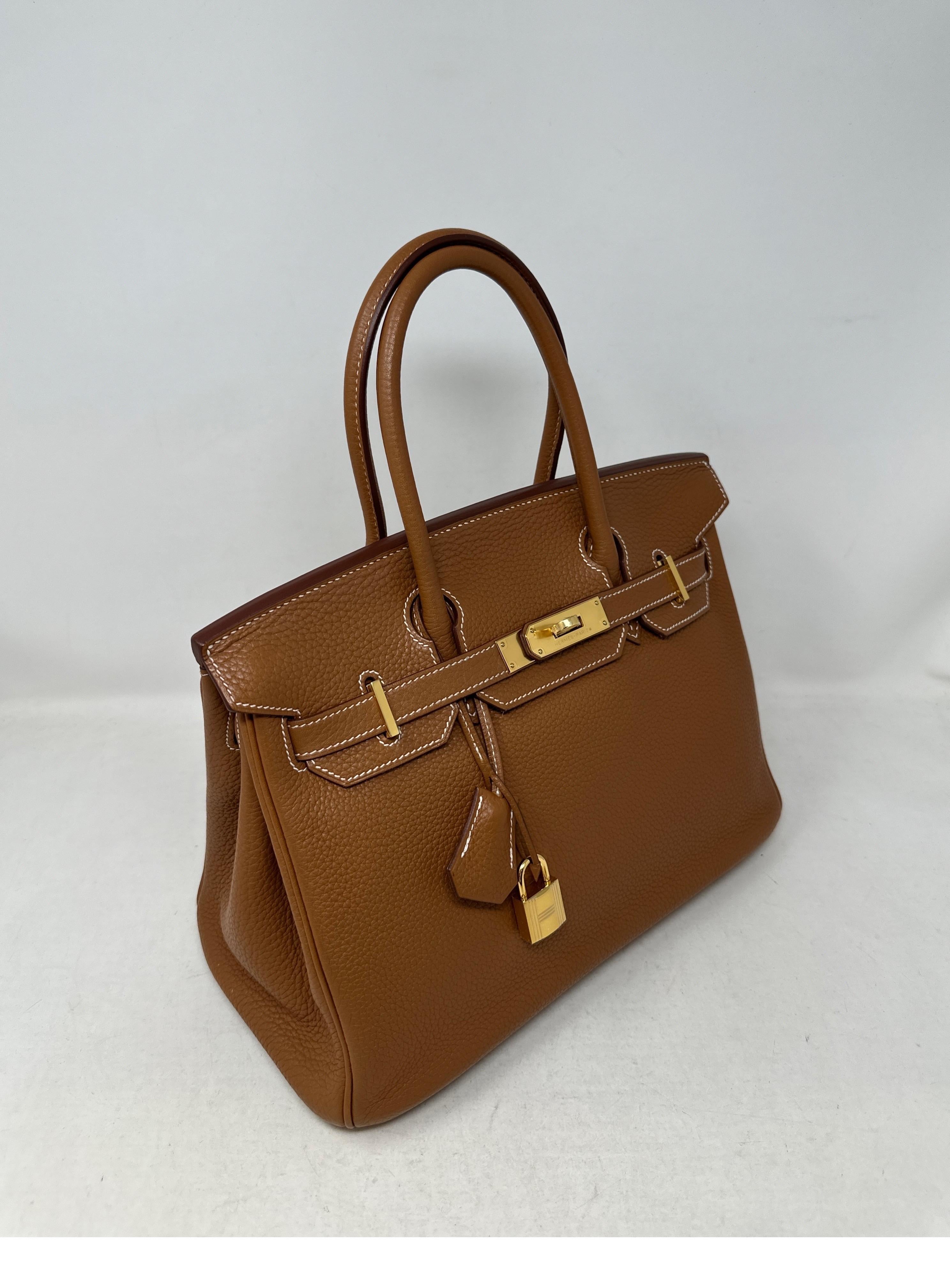 Hermes Gold Birkin 30 Bag  For Sale 11