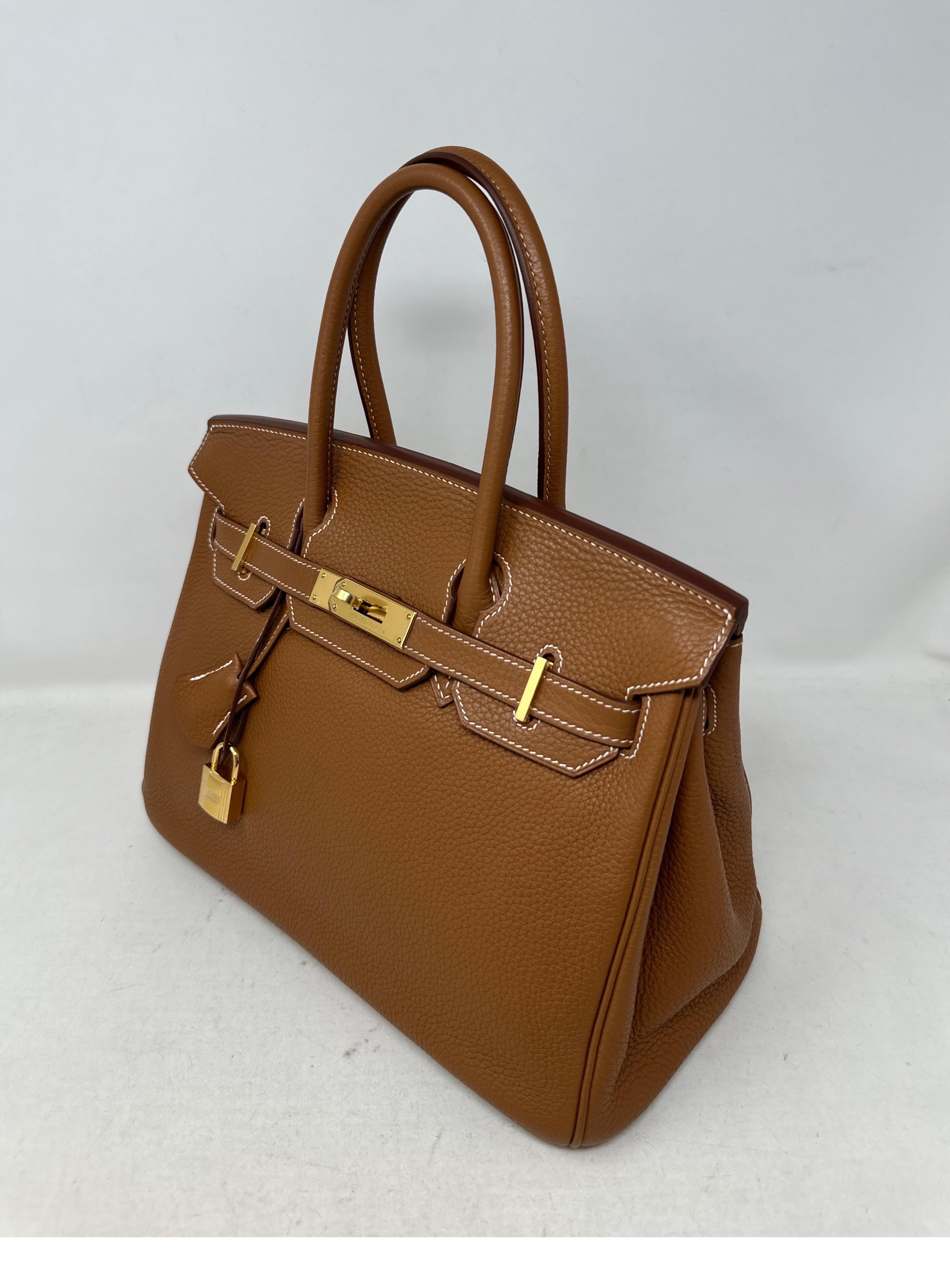 Hermes Gold Birkin 30 Bag  For Sale 12