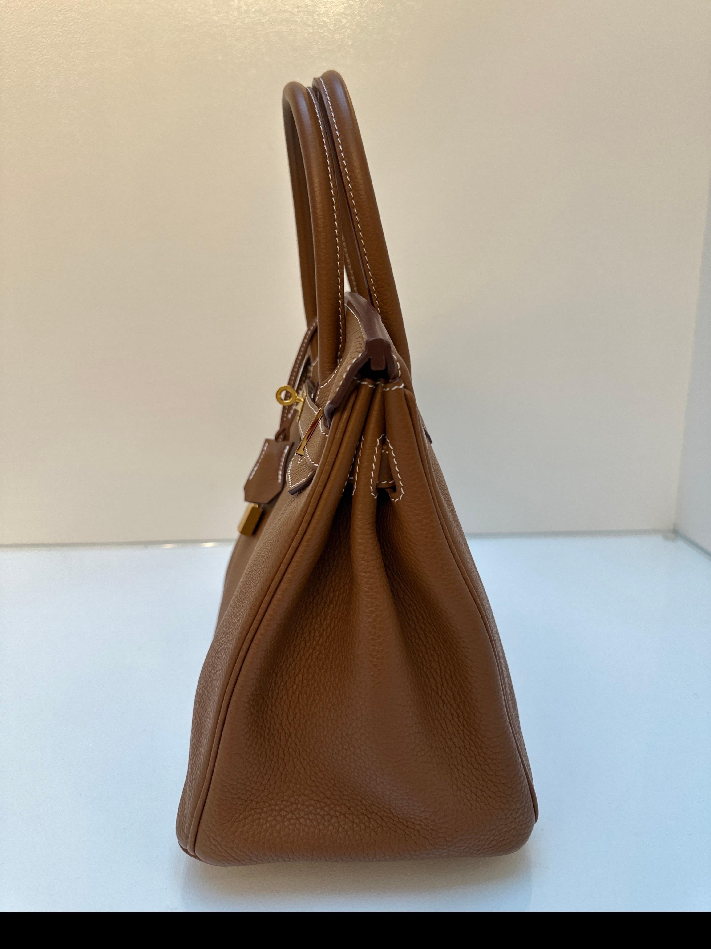 Hermes Gold Birkin 30 Bag For Sale 14