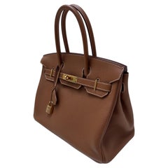Hermès Gold Togo Leather Birkin 30 Bag with Gold Hardware, Unisex