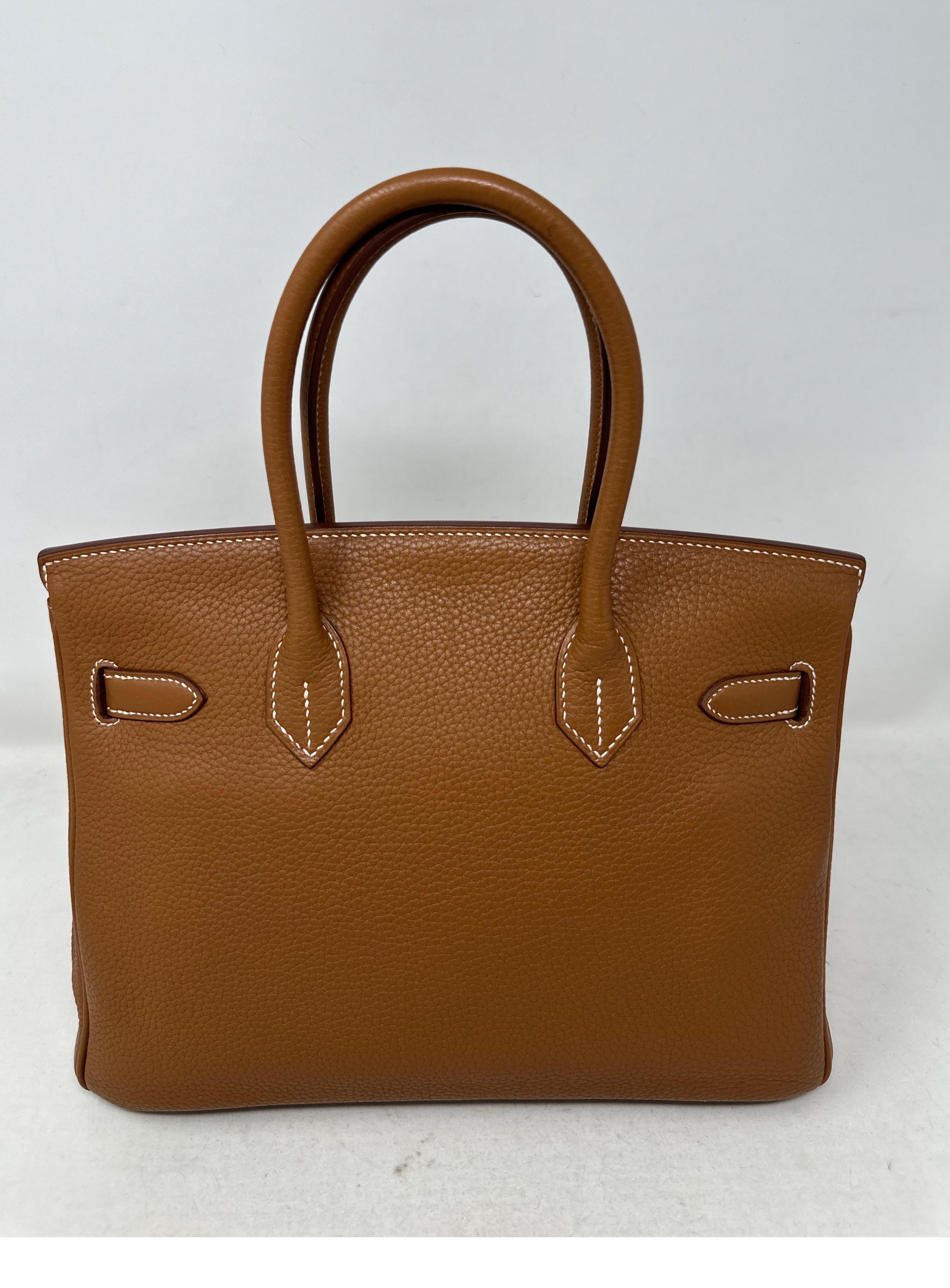 Hermes Gold Birkin 30 Bag  For Sale 15