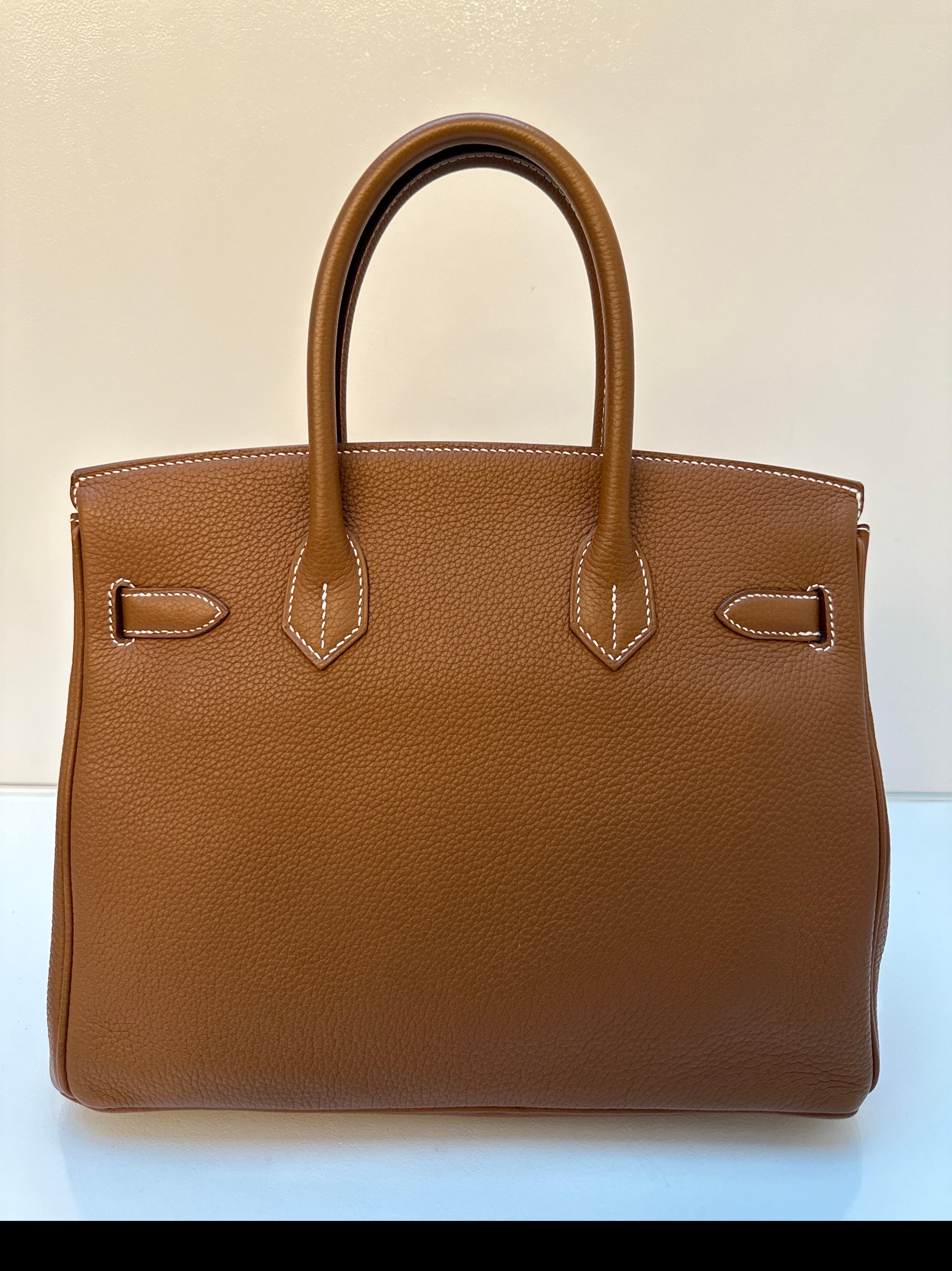 Hermes Gold Birkin 30 Bag For Sale 15