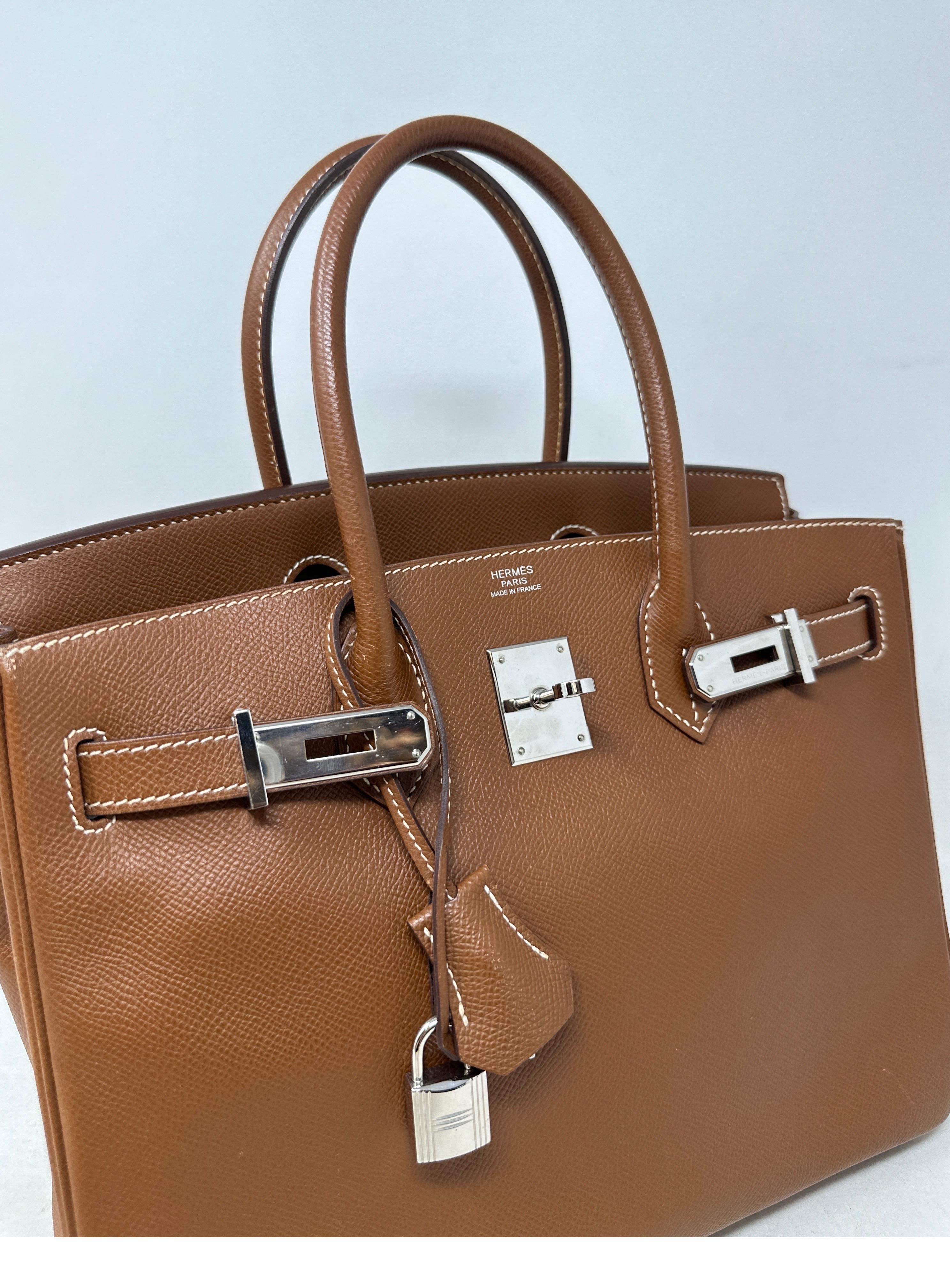 Women's or Men's Hermes Gold Birkin 30 Bag For Sale
