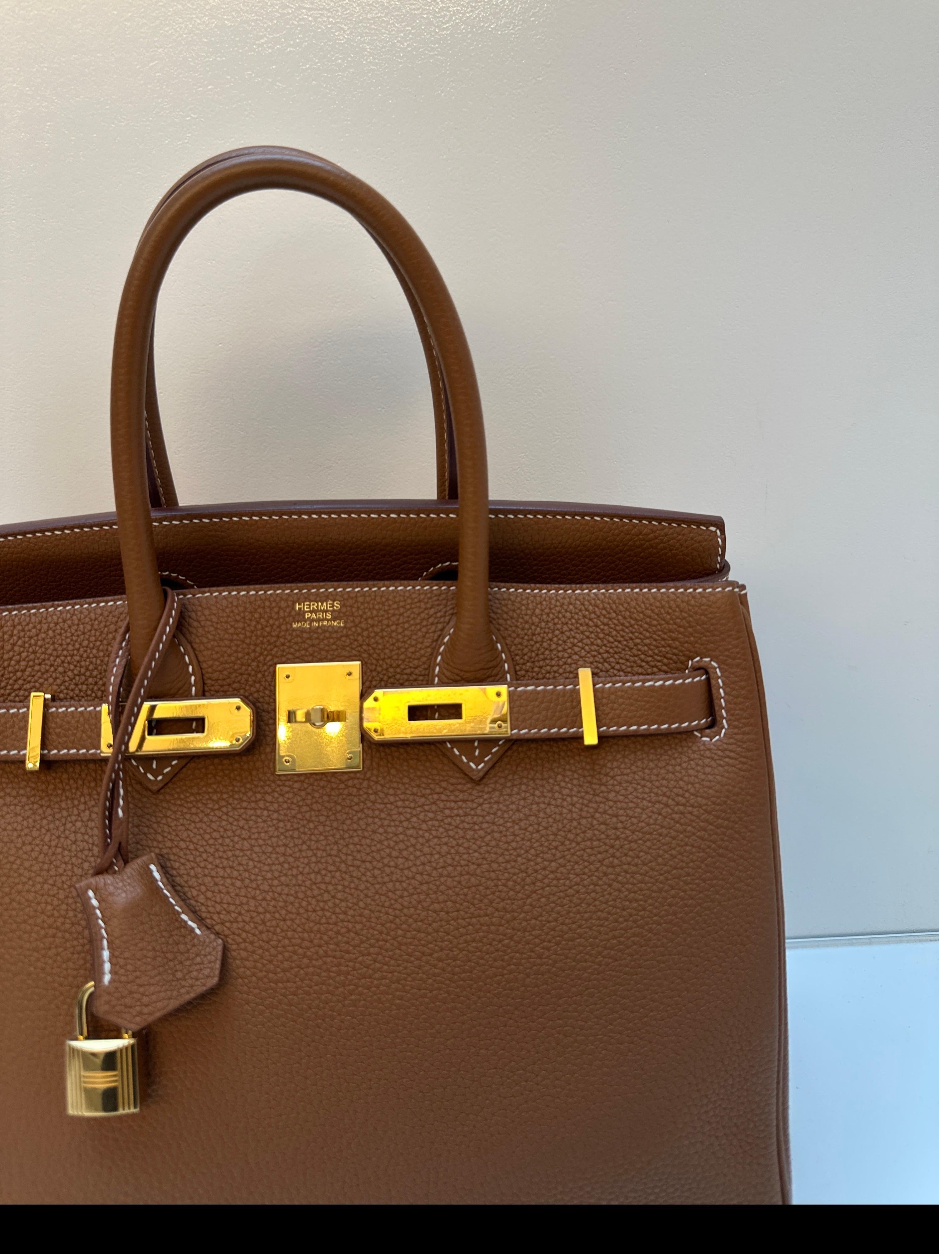 Hermes Gold Birkin 30 Bag In Excellent Condition For Sale In Athens, GA