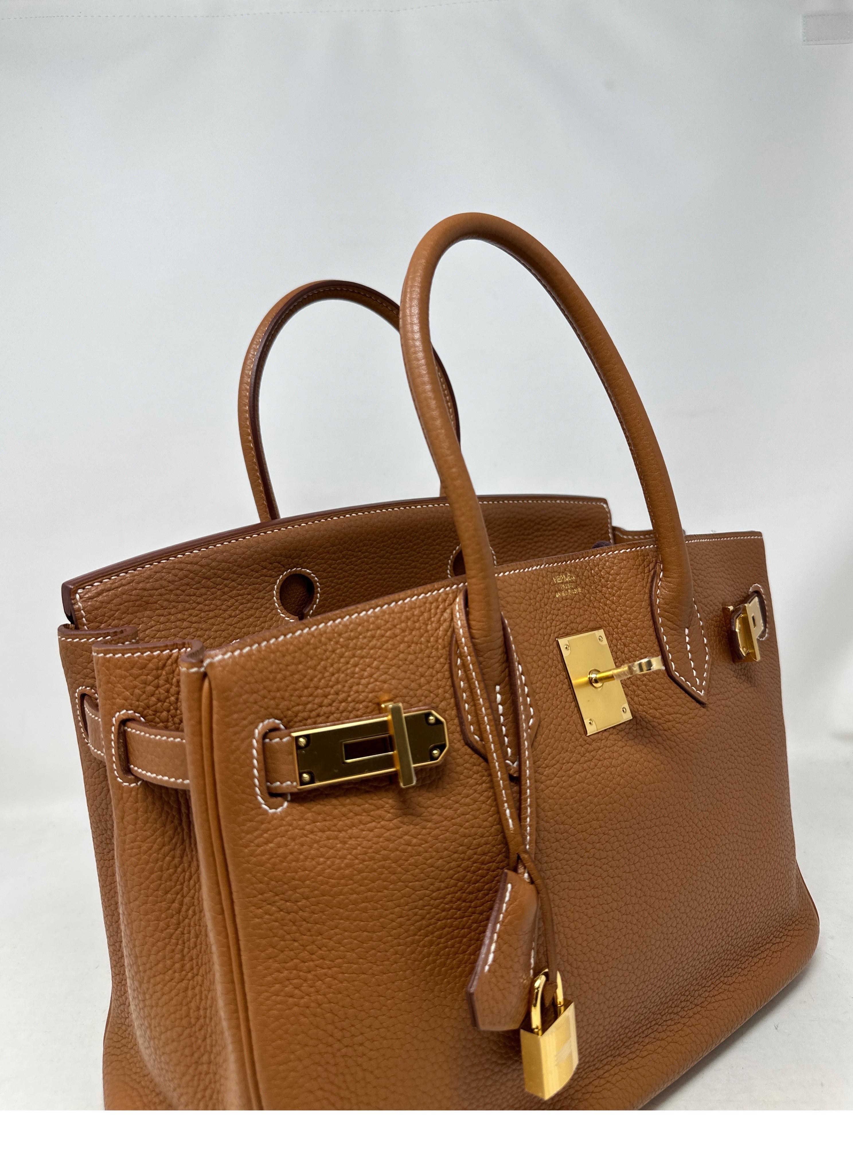 Hermes Gold Birkin 30 Bag  For Sale 1