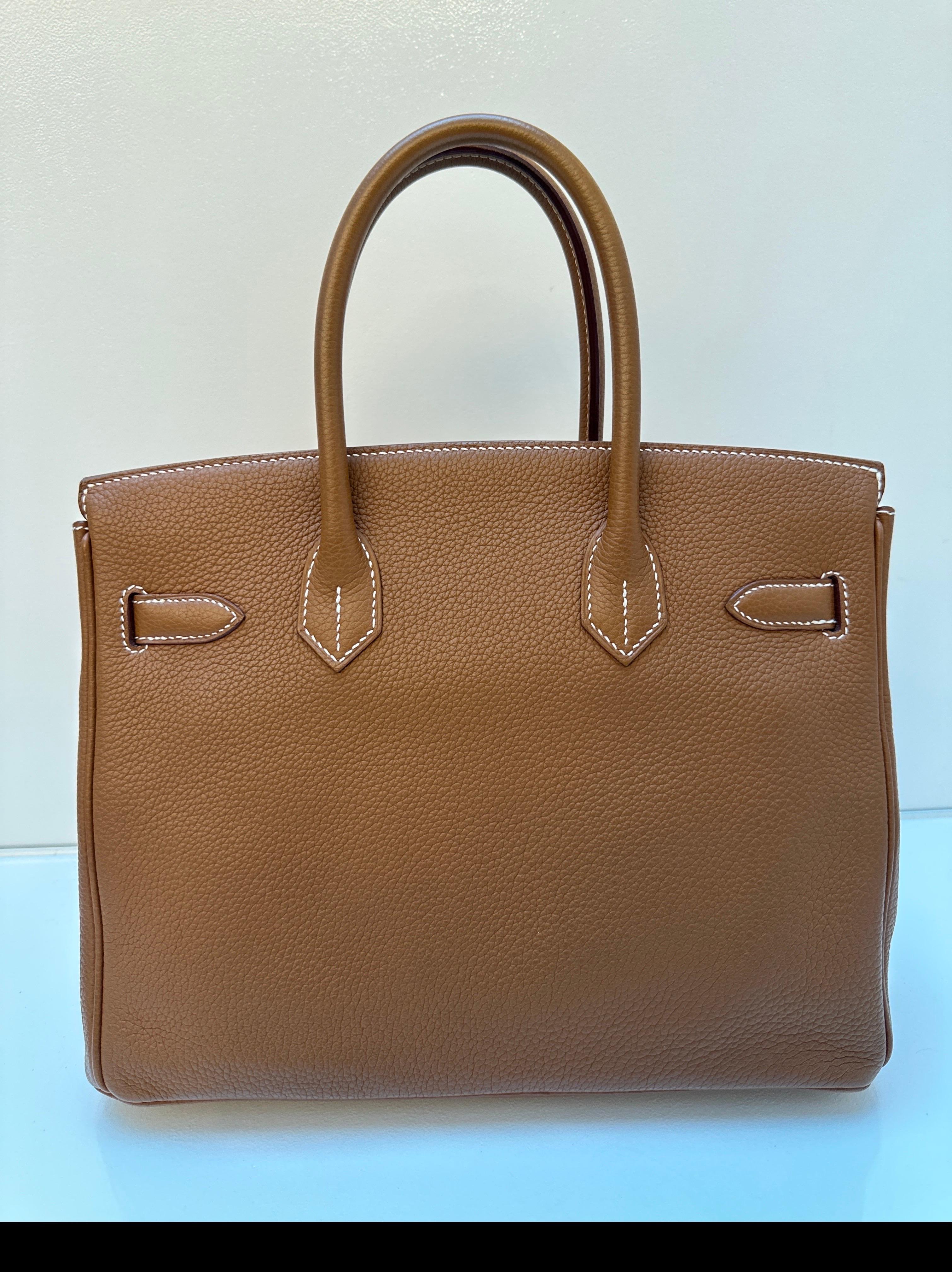 Women's or Men's Hermes Gold Birkin 30 Bag For Sale