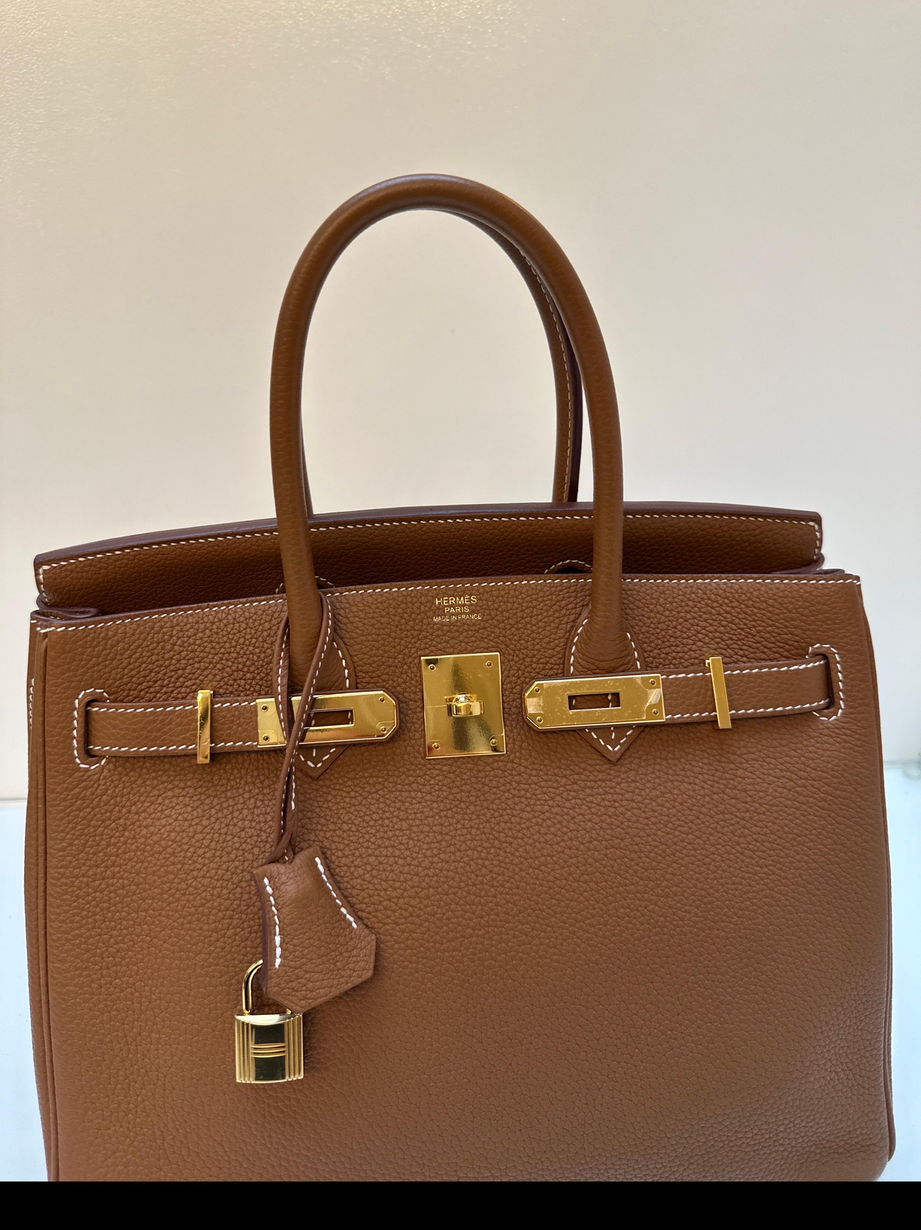 Hermes Gold Birkin 30 Bag For Sale 3