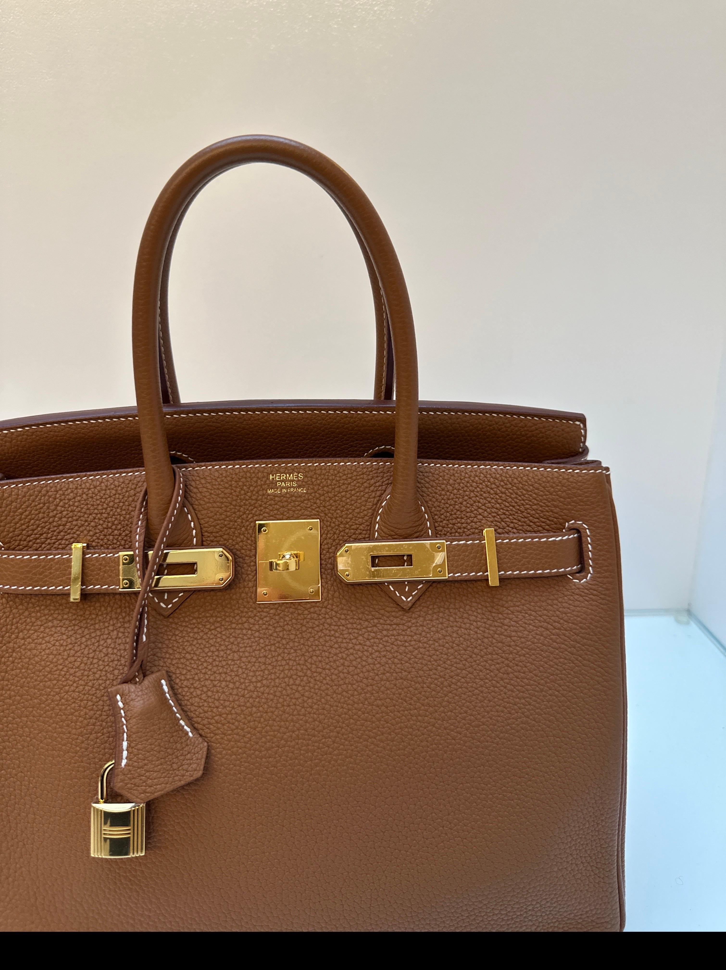 Hermes Gold Birkin 30 Bag For Sale 4