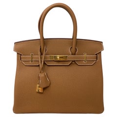 Borsa Birkin 30 in oro di Hermes