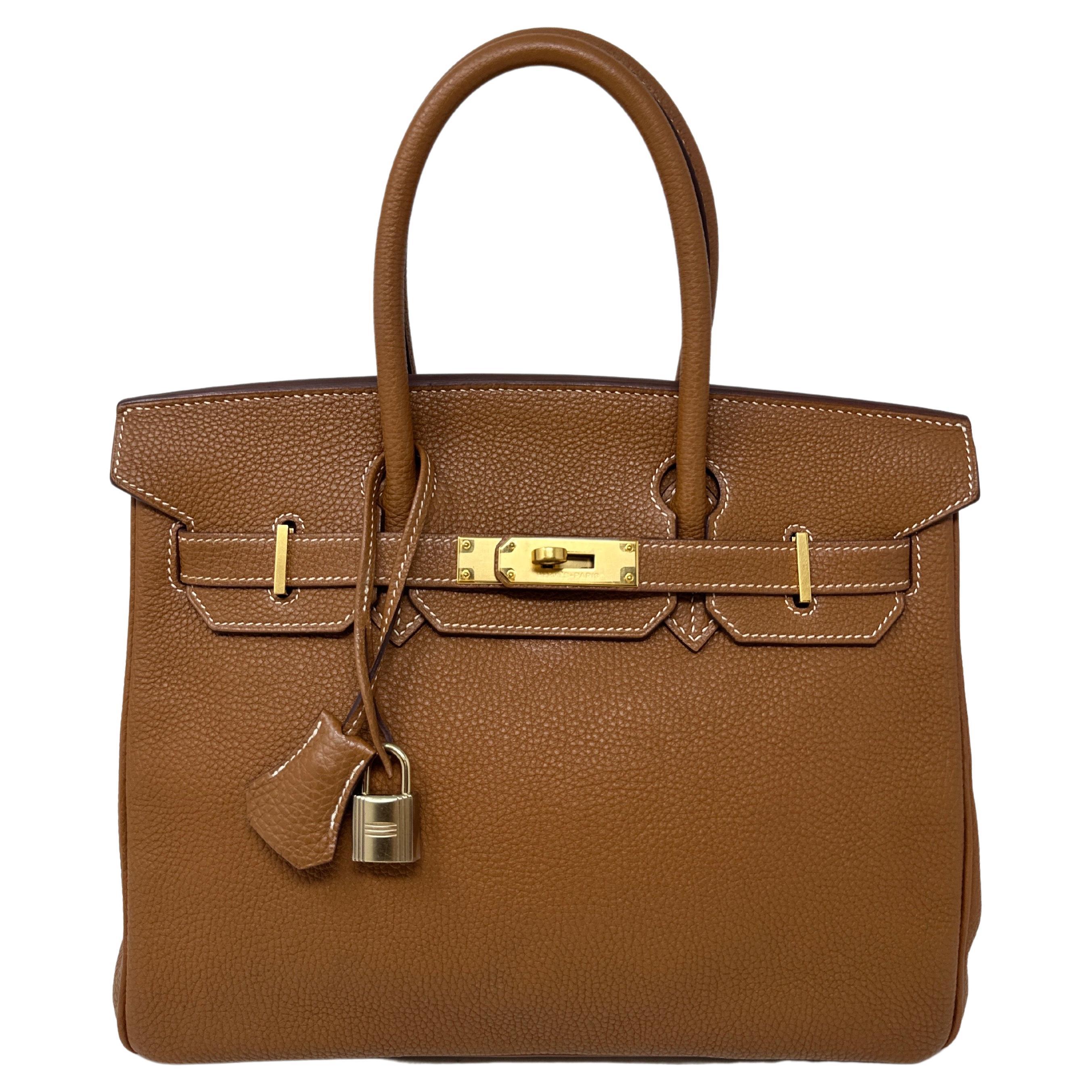 Hermes Gold Birkin 30 Bag 