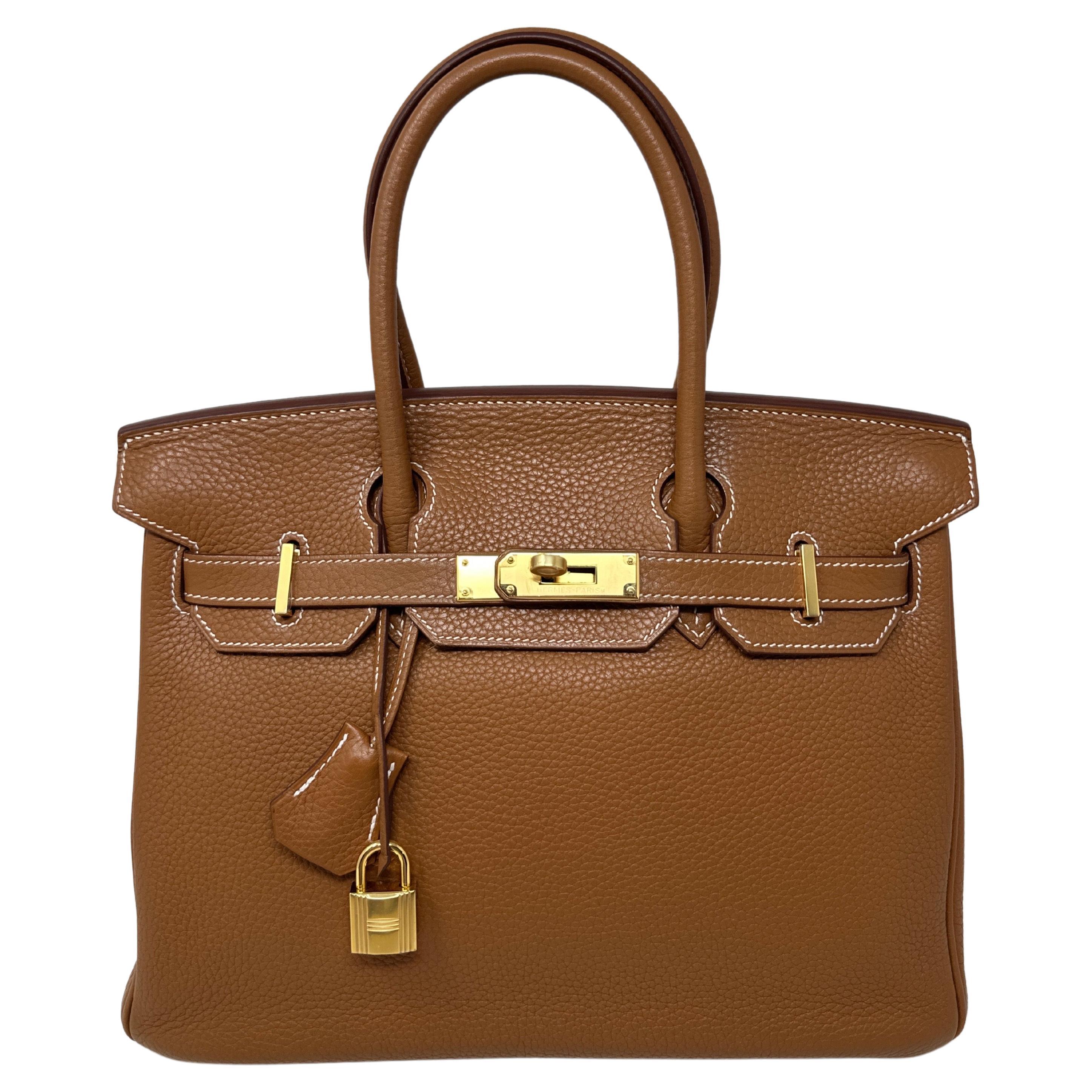 Hermes Gold Birkin 30 Bag  For Sale