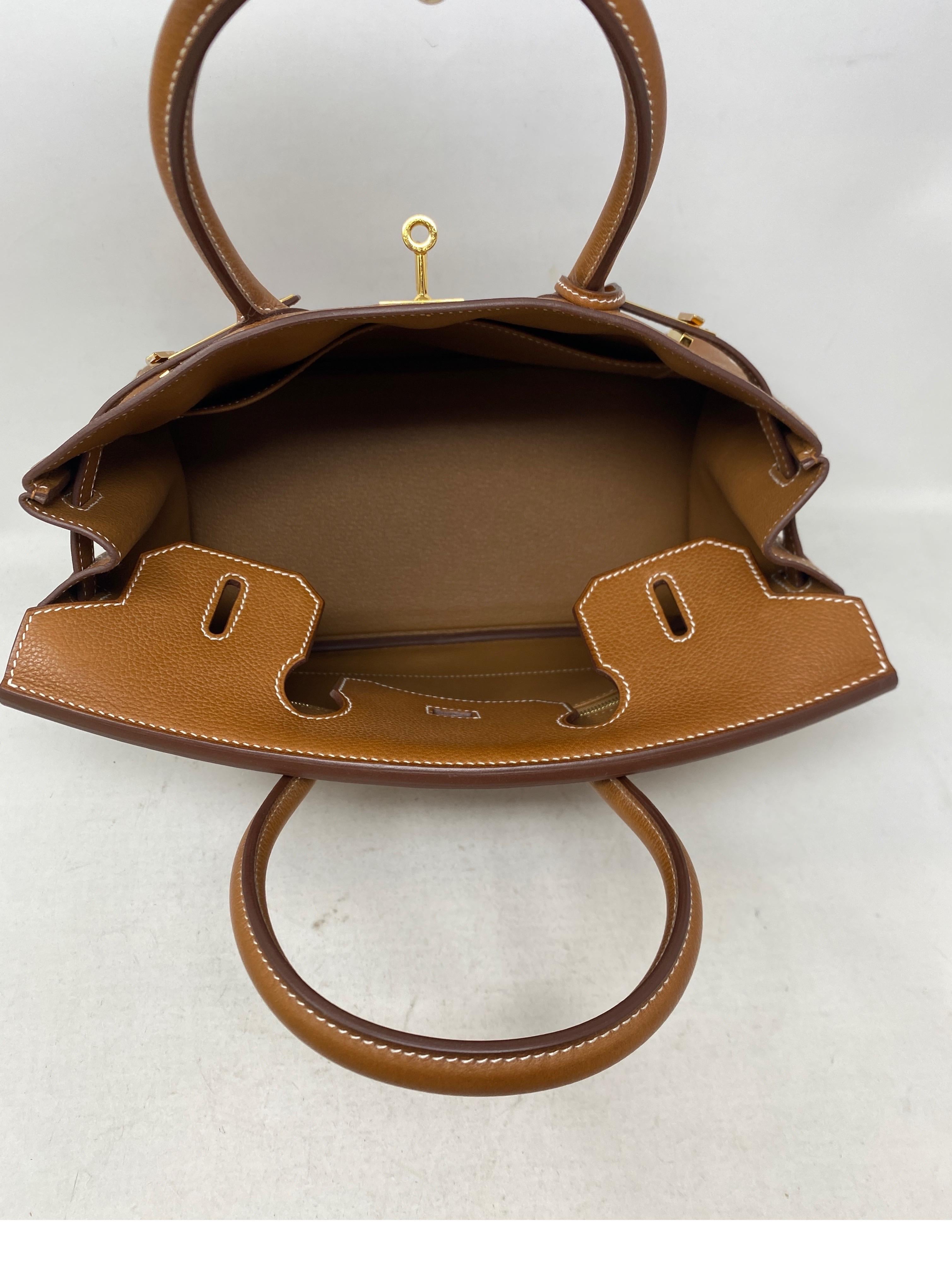 Hermes Gold Birkin 30 Barenia Fauborg Tasche 8
