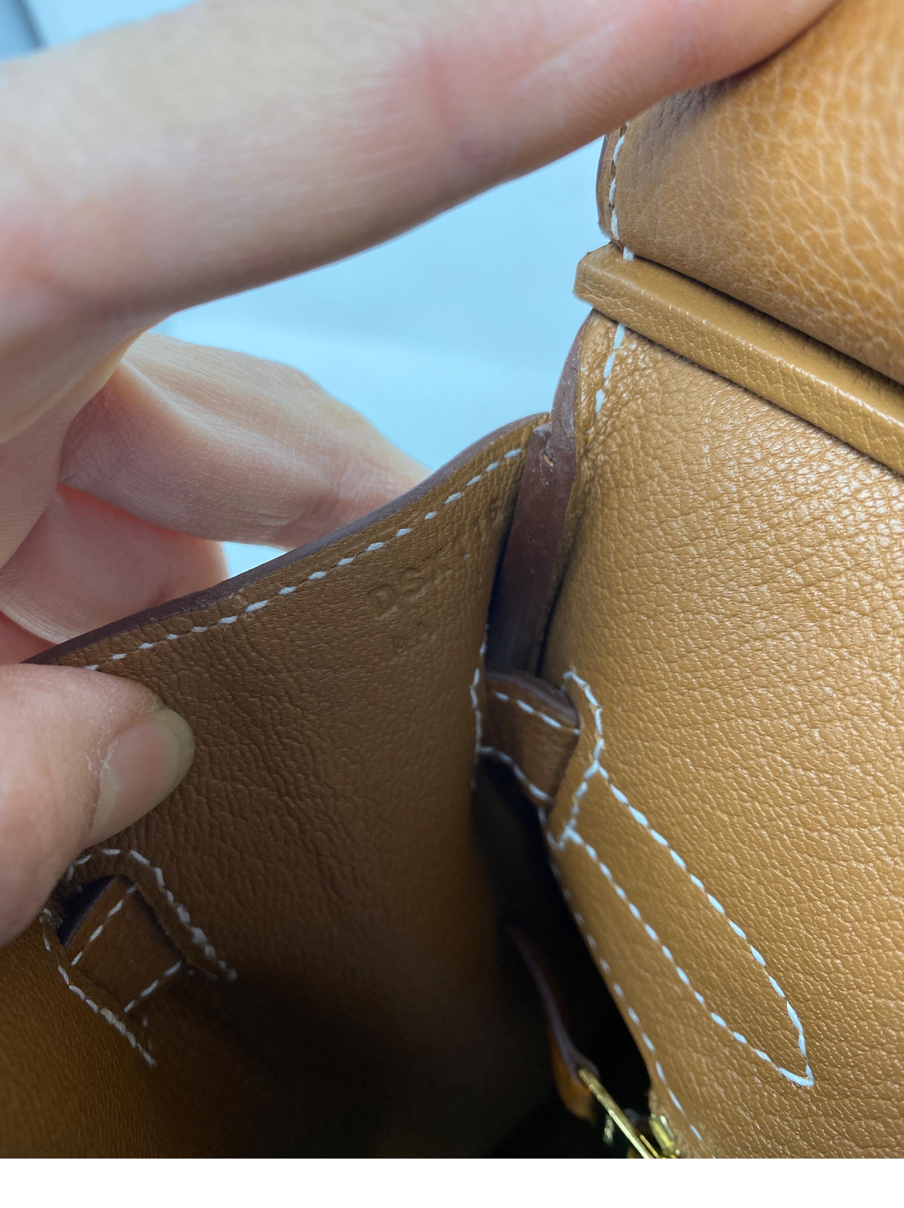 Hermes Gold Birkin 30 Barenia Fauborg Tasche 16
