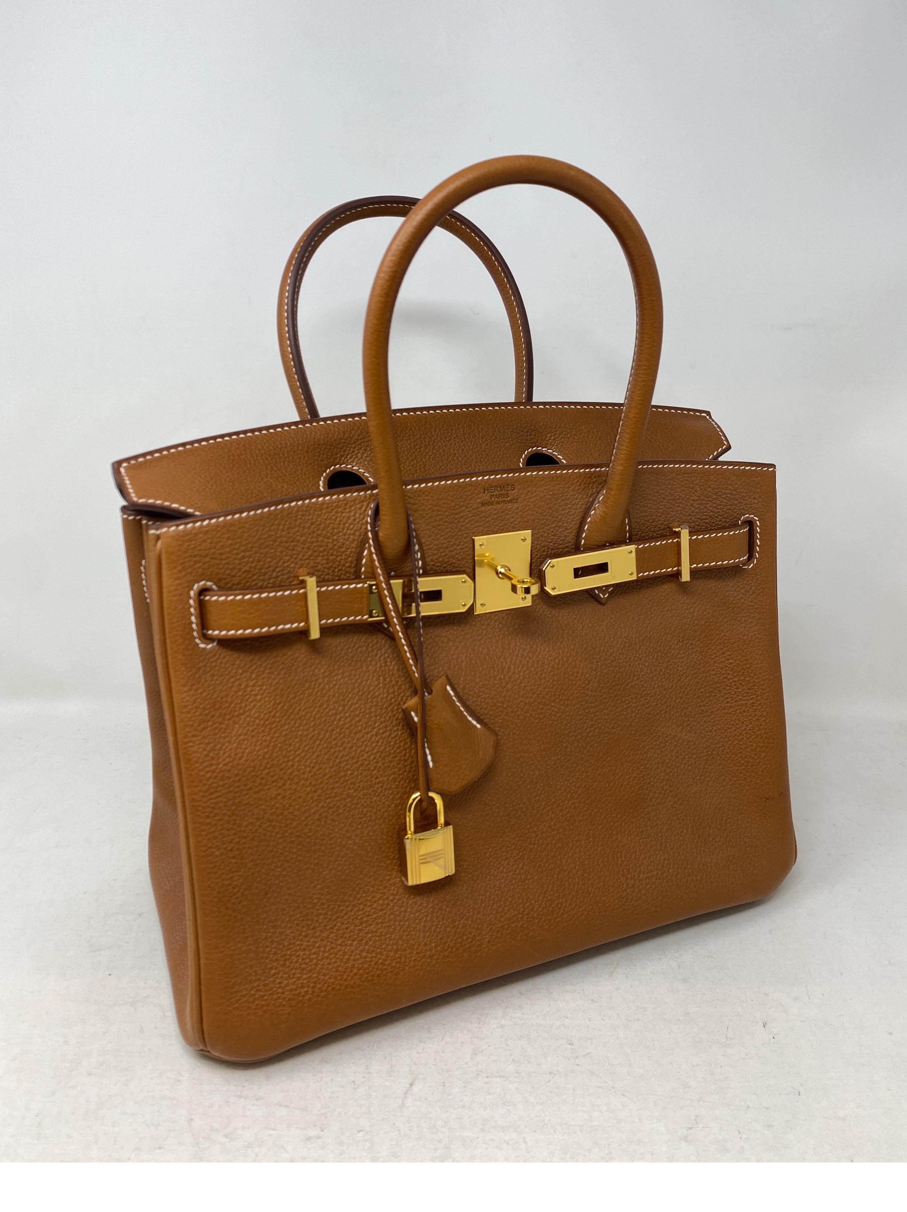 Hermes Gold Birkin 30 Barenia Fauborg Tasche für Damen oder Herren