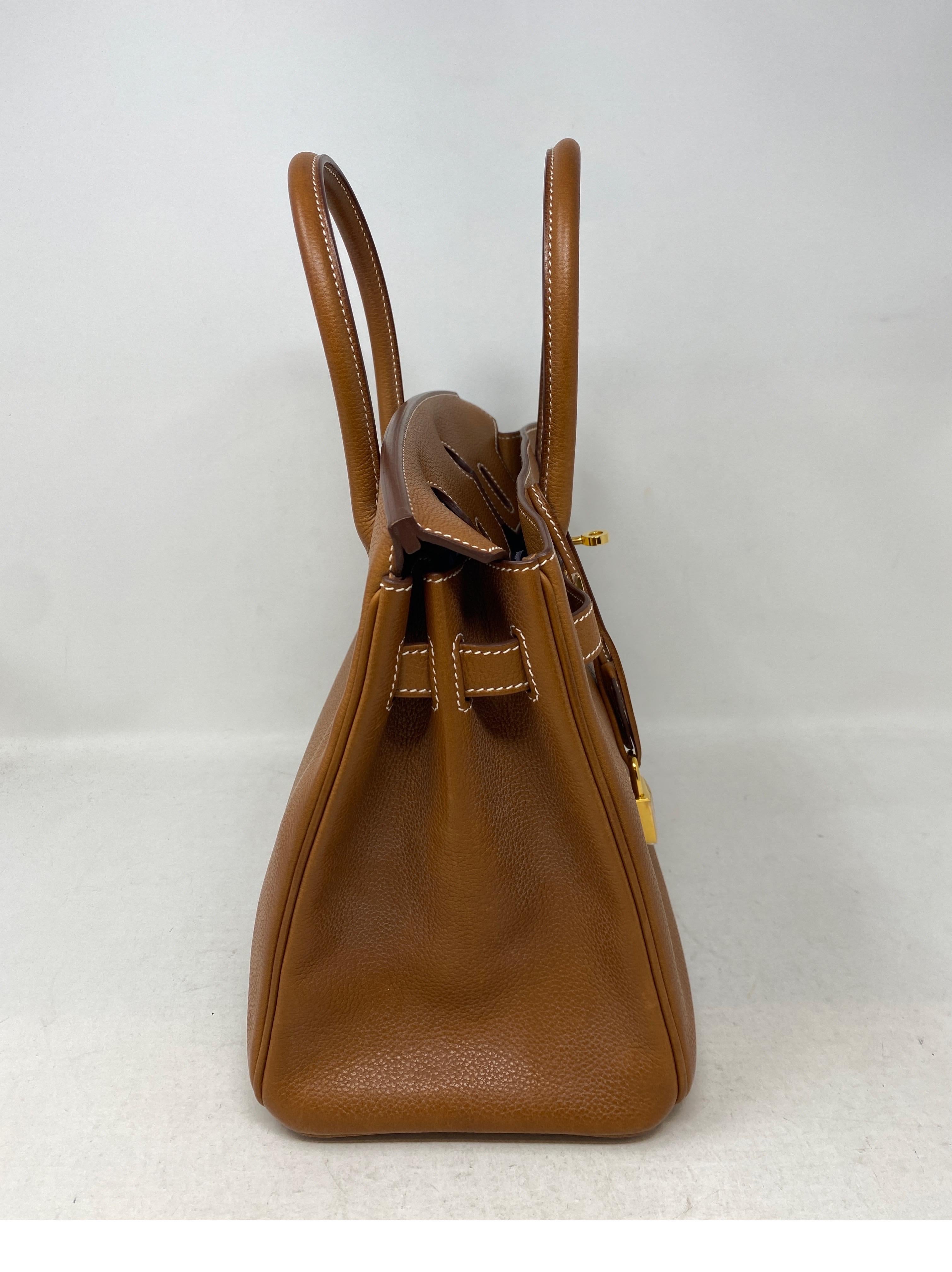 Hermes Gold Birkin 30 Barenia Fauborg Tasche 1