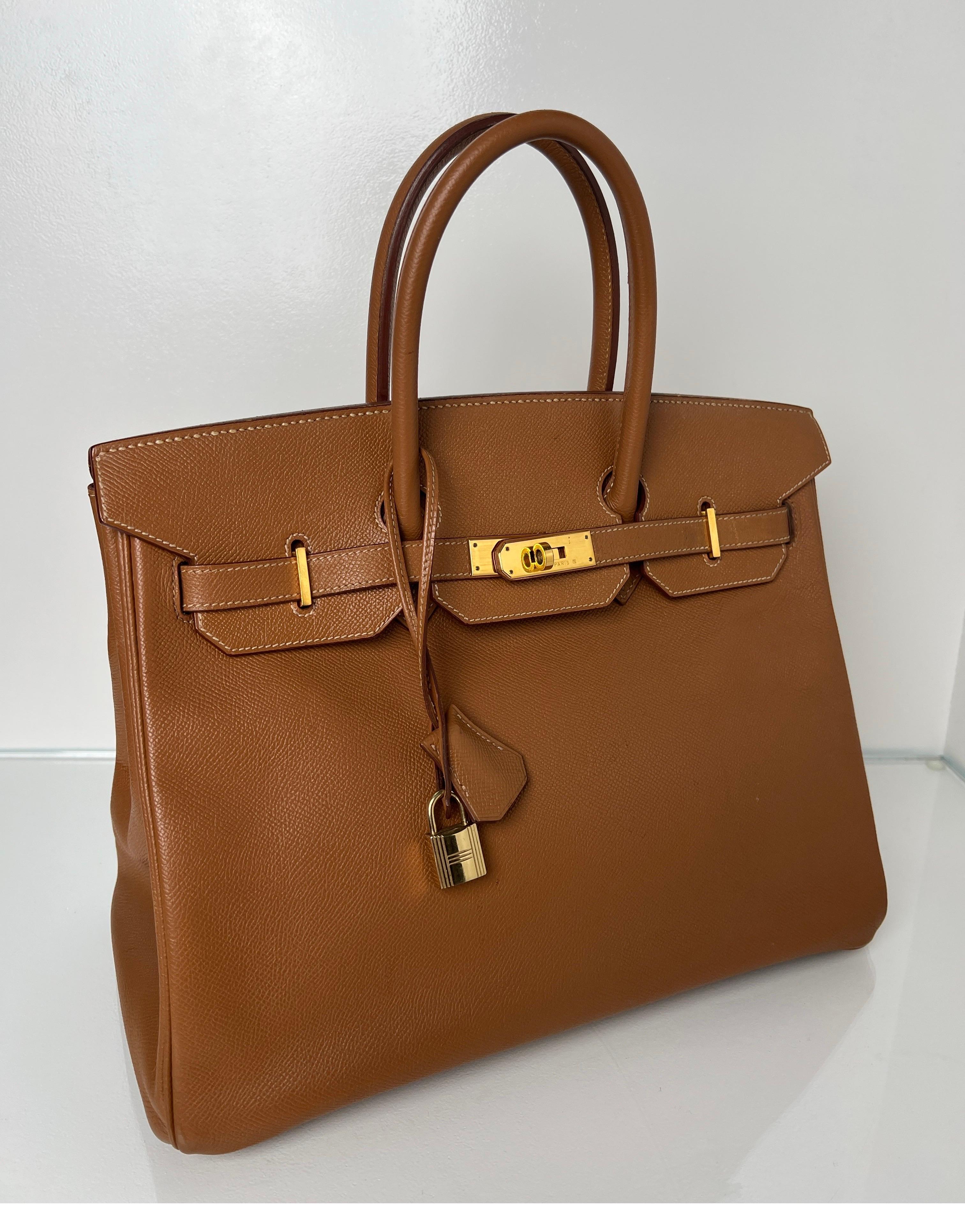 Hermes Gold Birkin 35 Bag 5