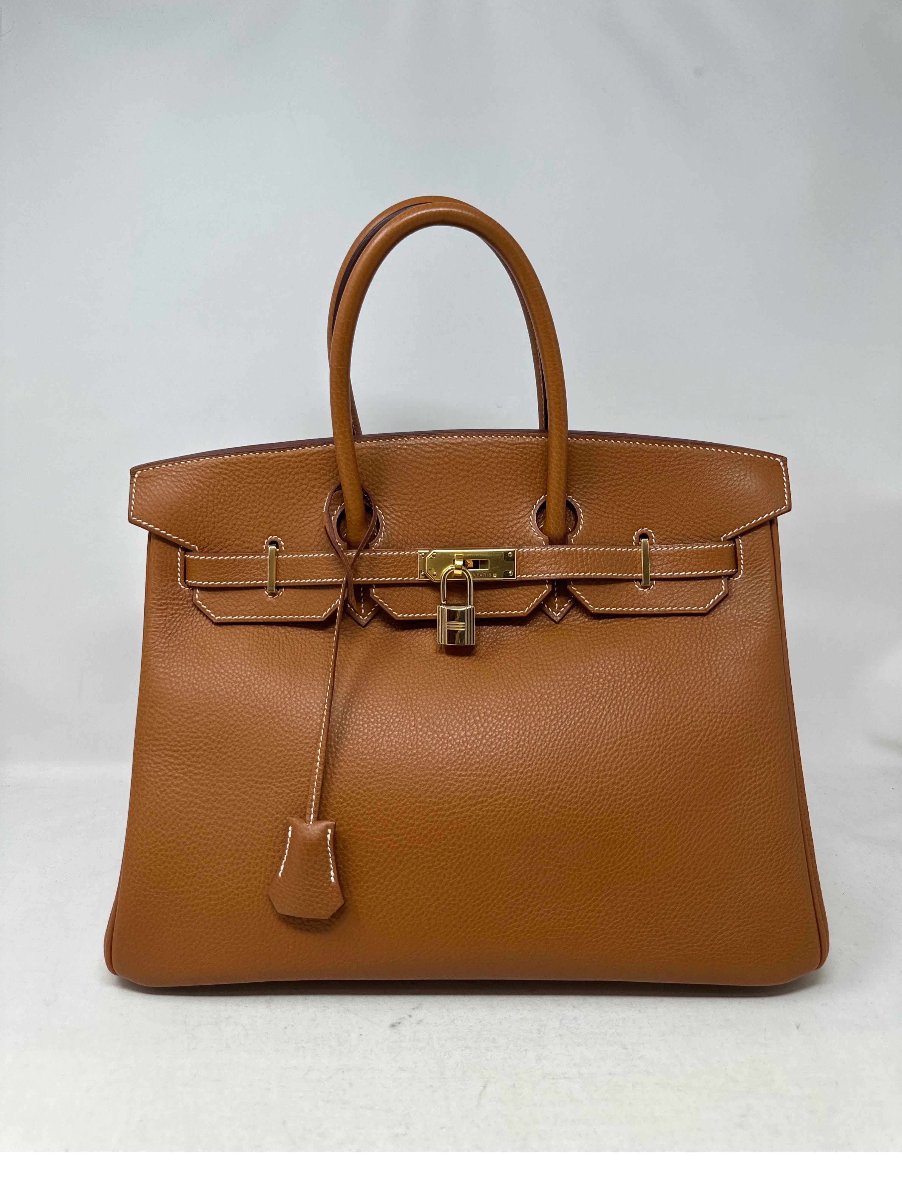 Hermes Gold Birkin 35 Bag  8