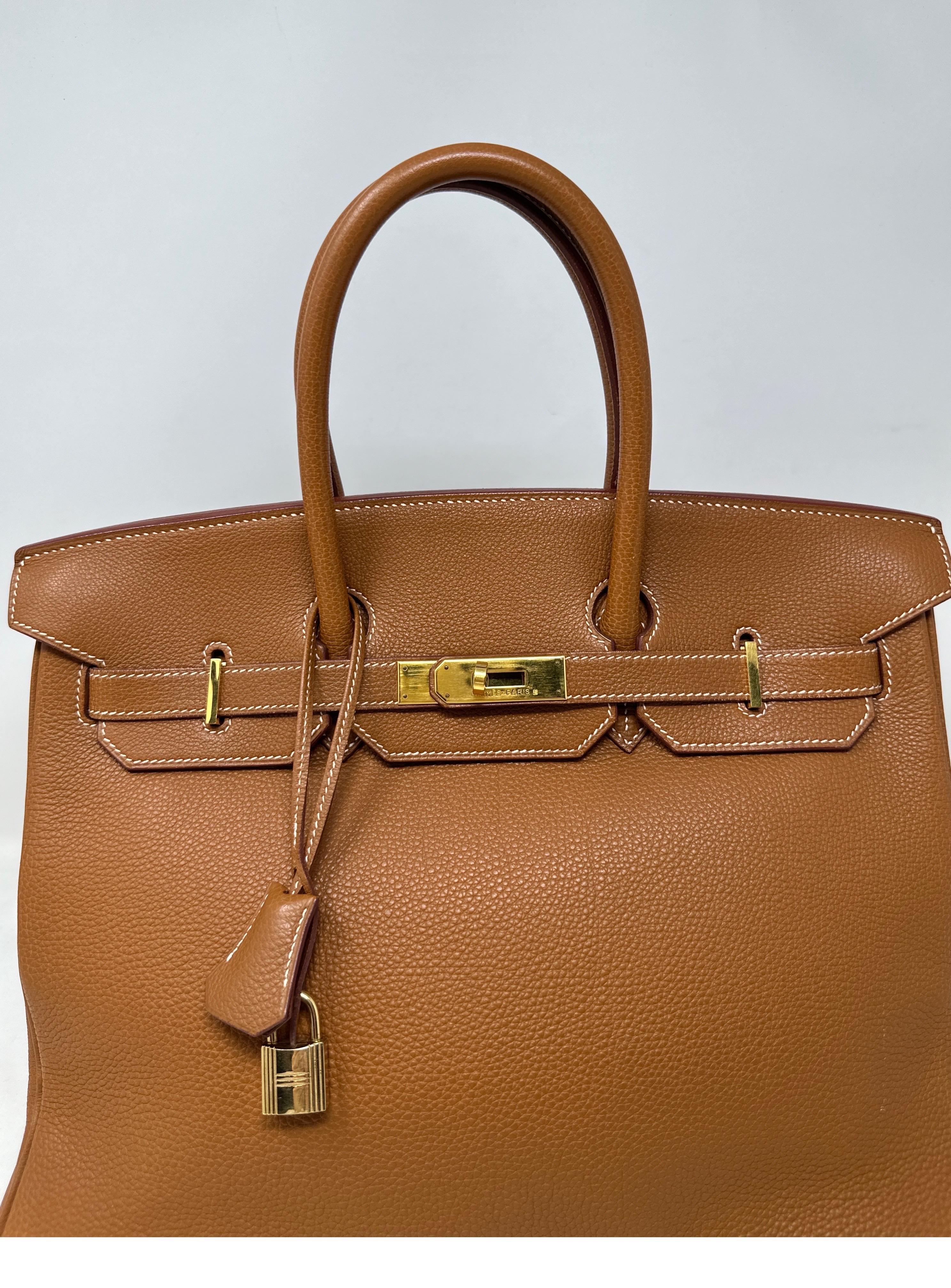 Hermes Gold Birkin 35 Bag  For Sale 9