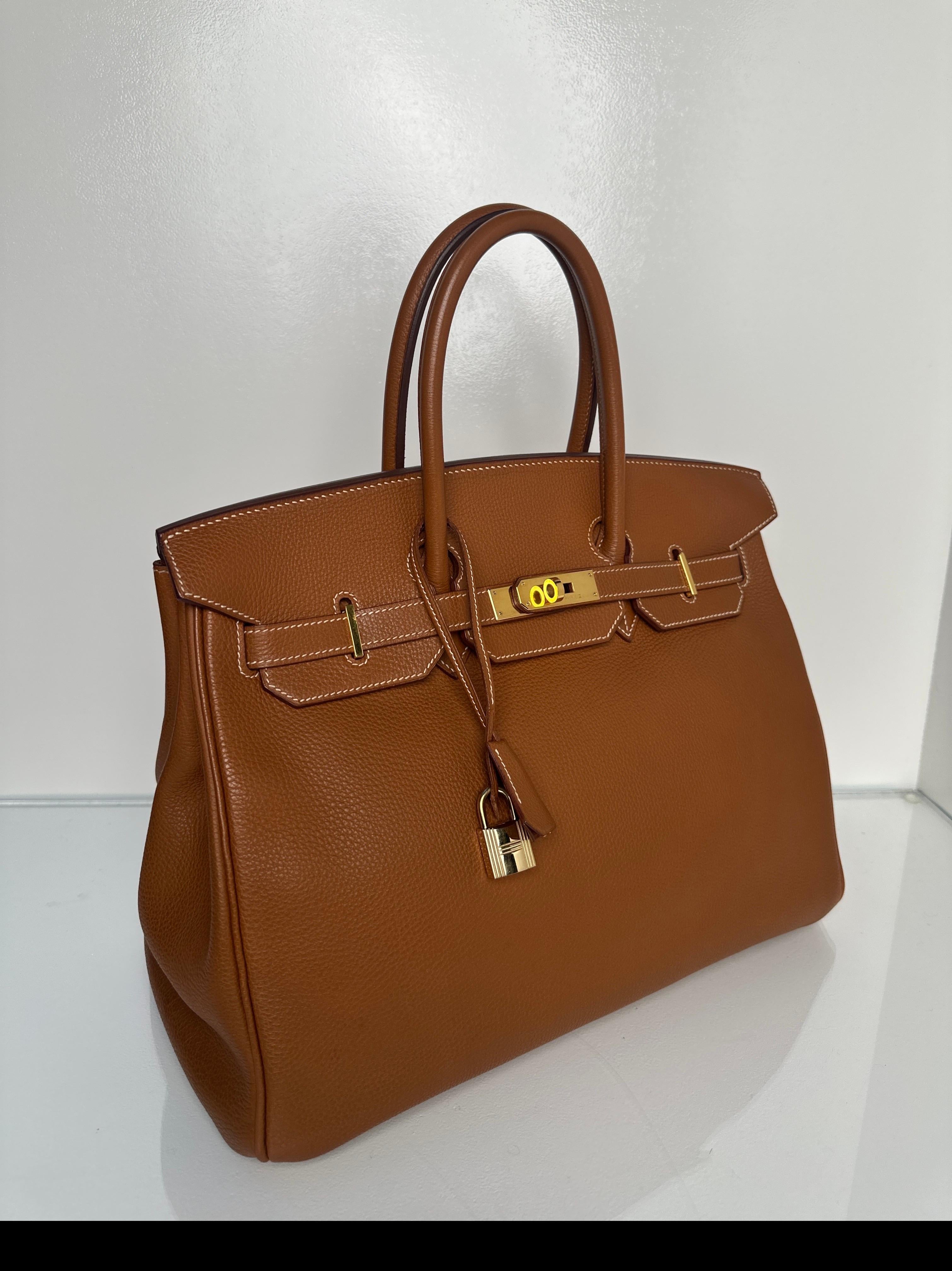 Hermes Gold Birkin 35 Bag 8