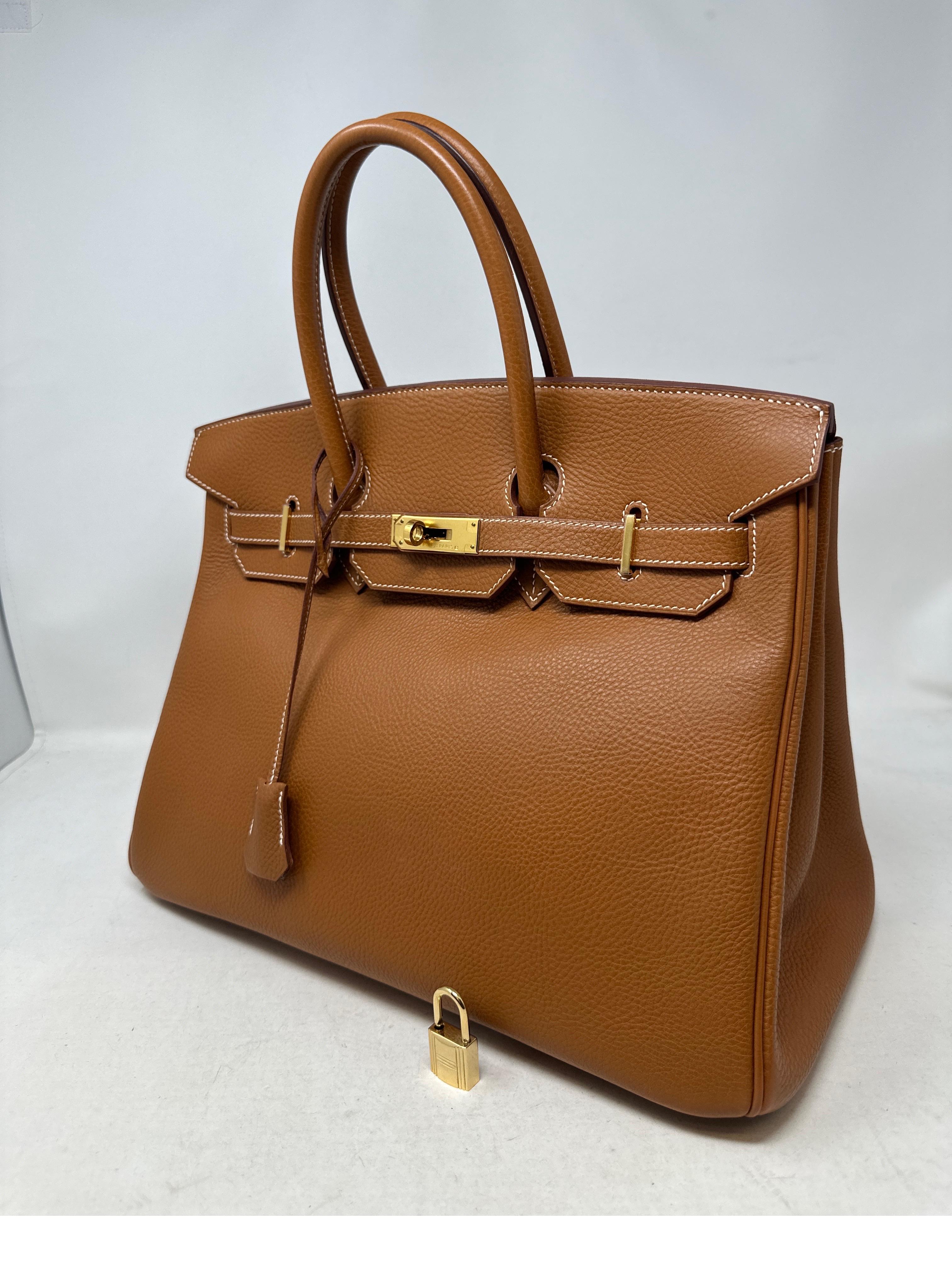 Hermes Gold Birkin 35 Bag  10