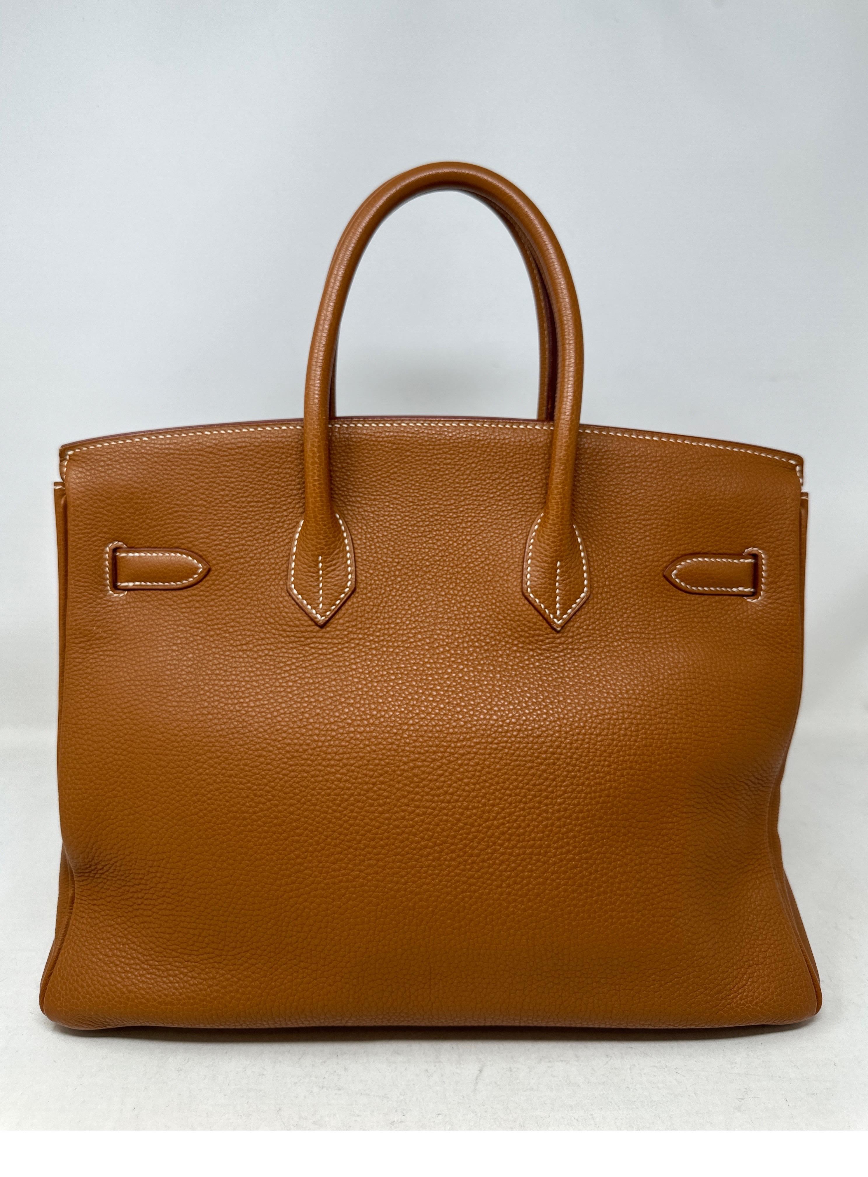 Hermes Gold Birkin 35 Bag  For Sale 10